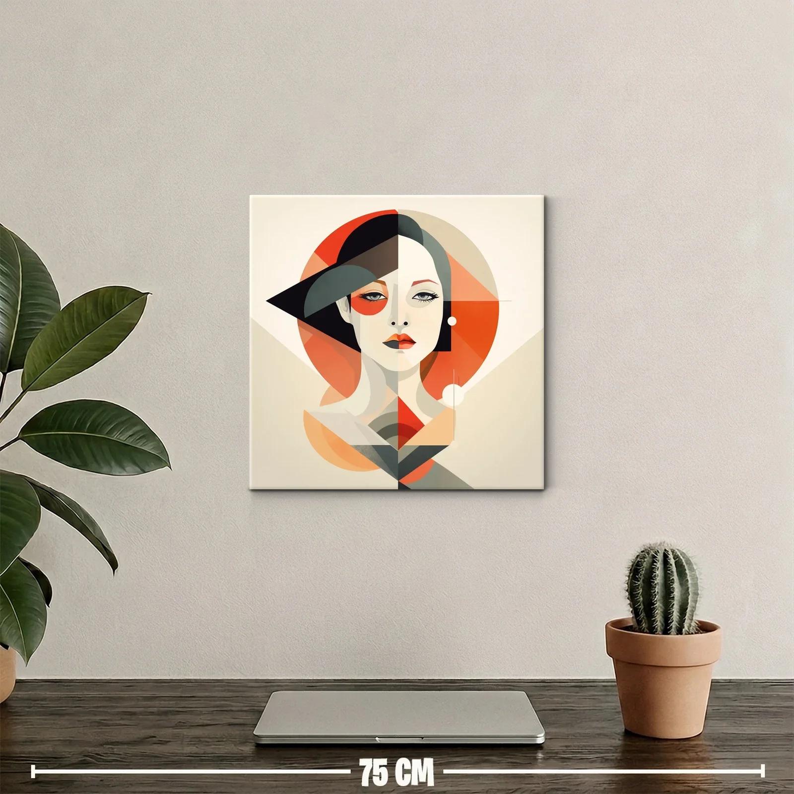 Retrato geométrico de mujer con estilo moderno y audaz — miniatura 2