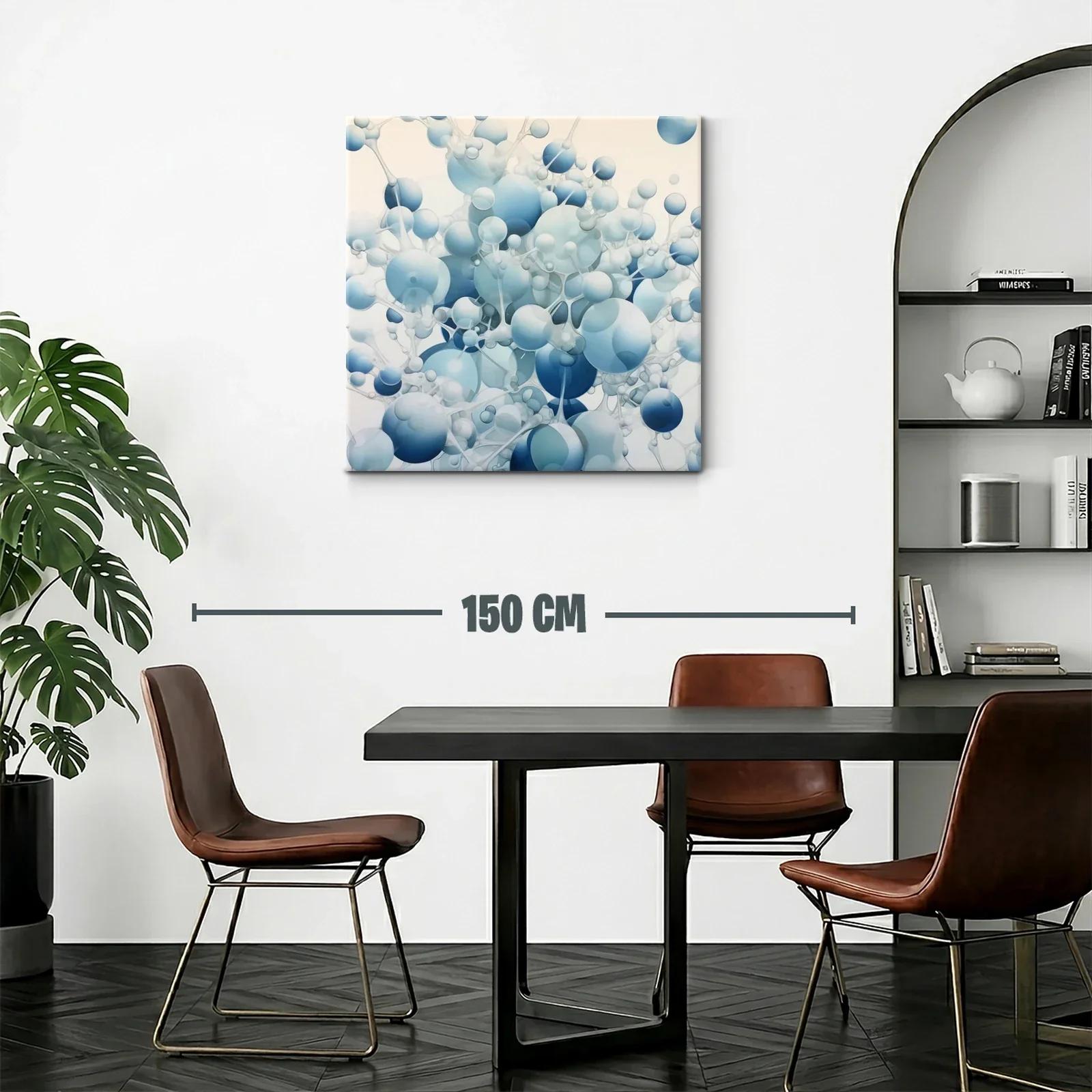 Composición abstracta con esferas en tonos azules y grises — miniatura 2