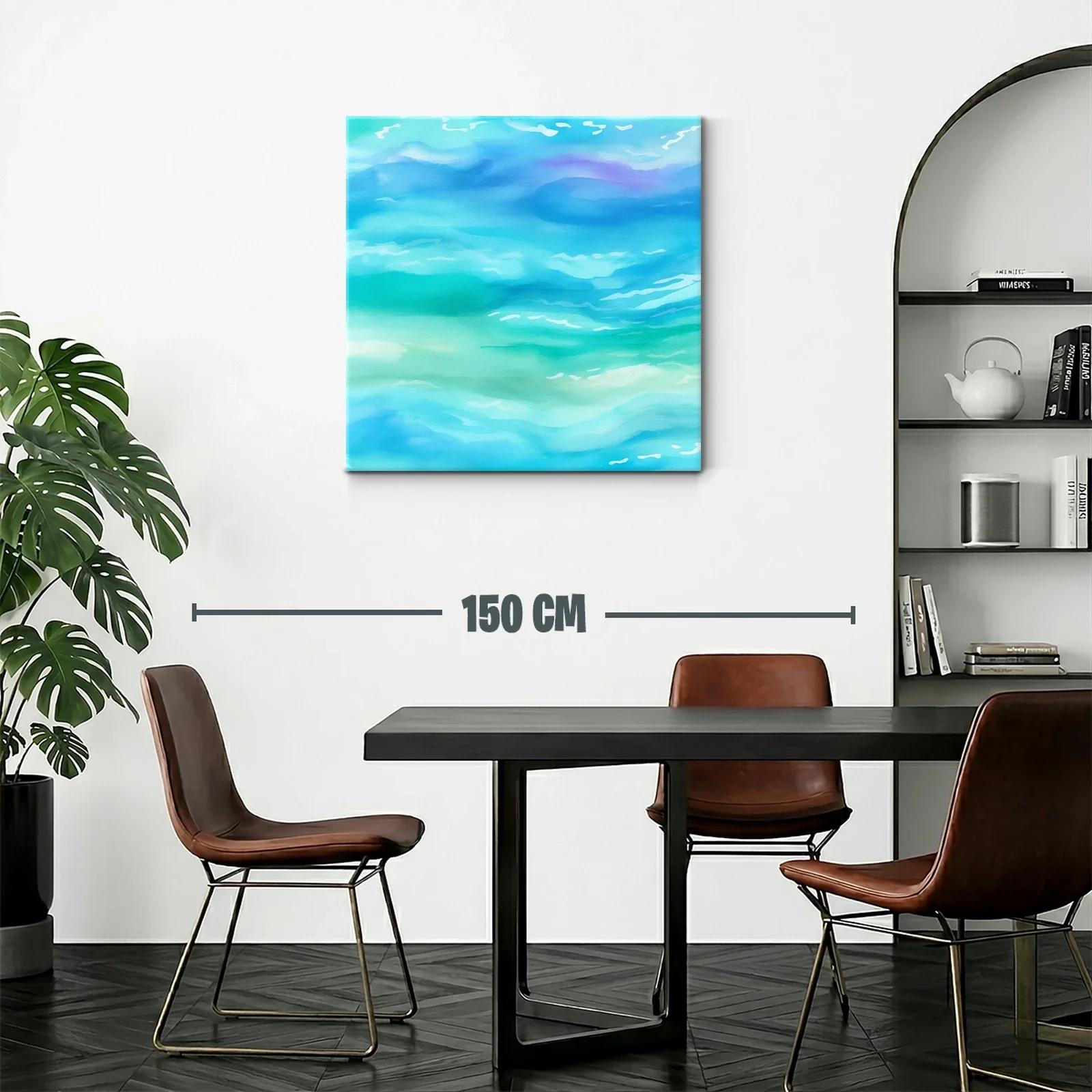 Escena Abstracta en Tonos Suaves de Azul y Verde — miniatura 2