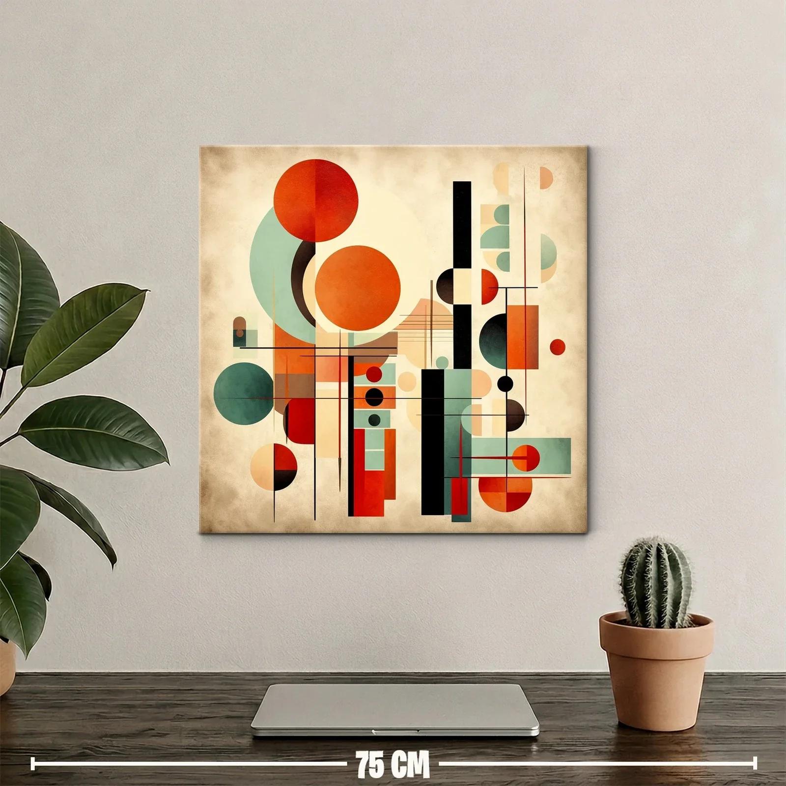 Composición abstracta con formas geométricas en tonos cálidos — miniatura 2