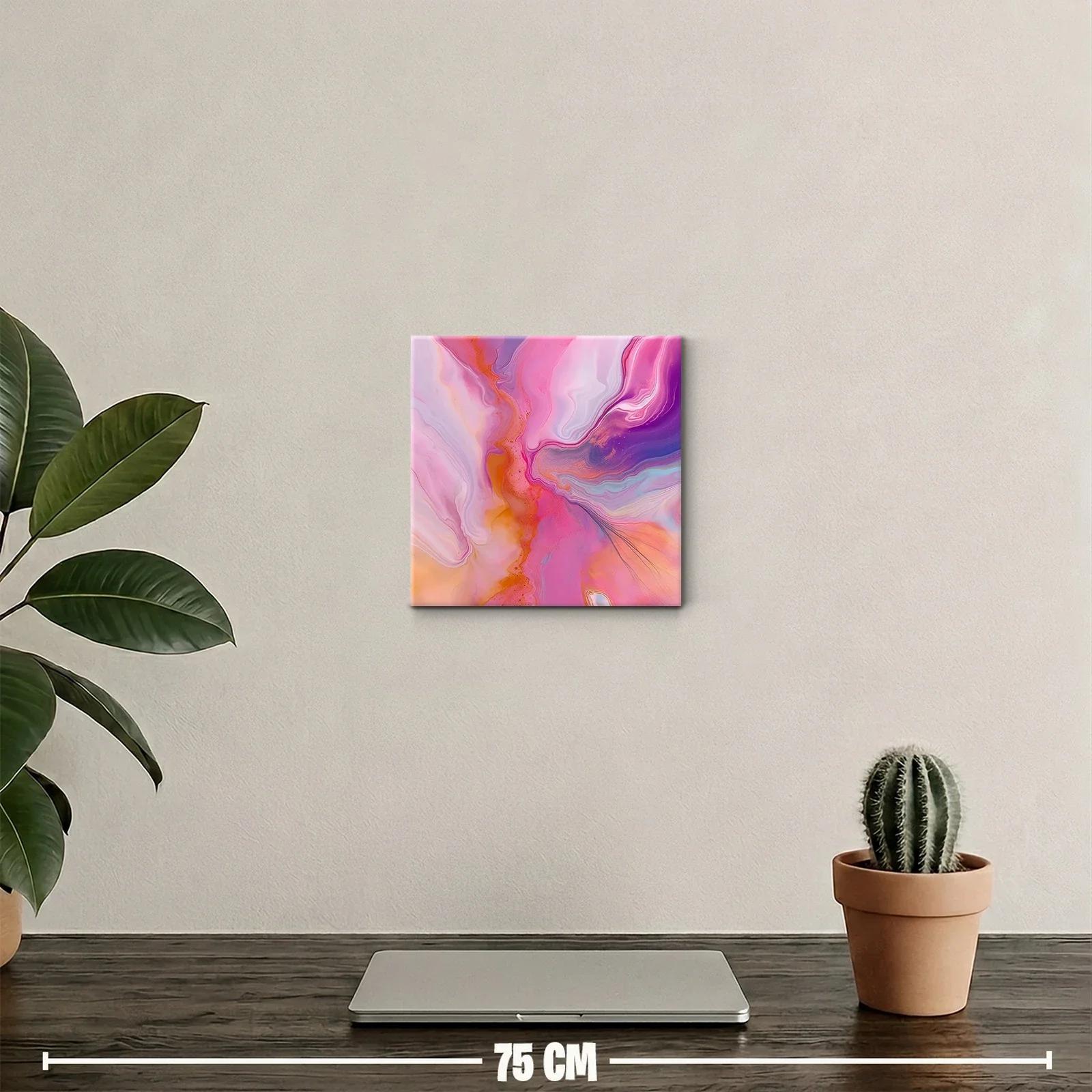 Composición fluida en tonos rosa y naranja brillante — miniatura 2