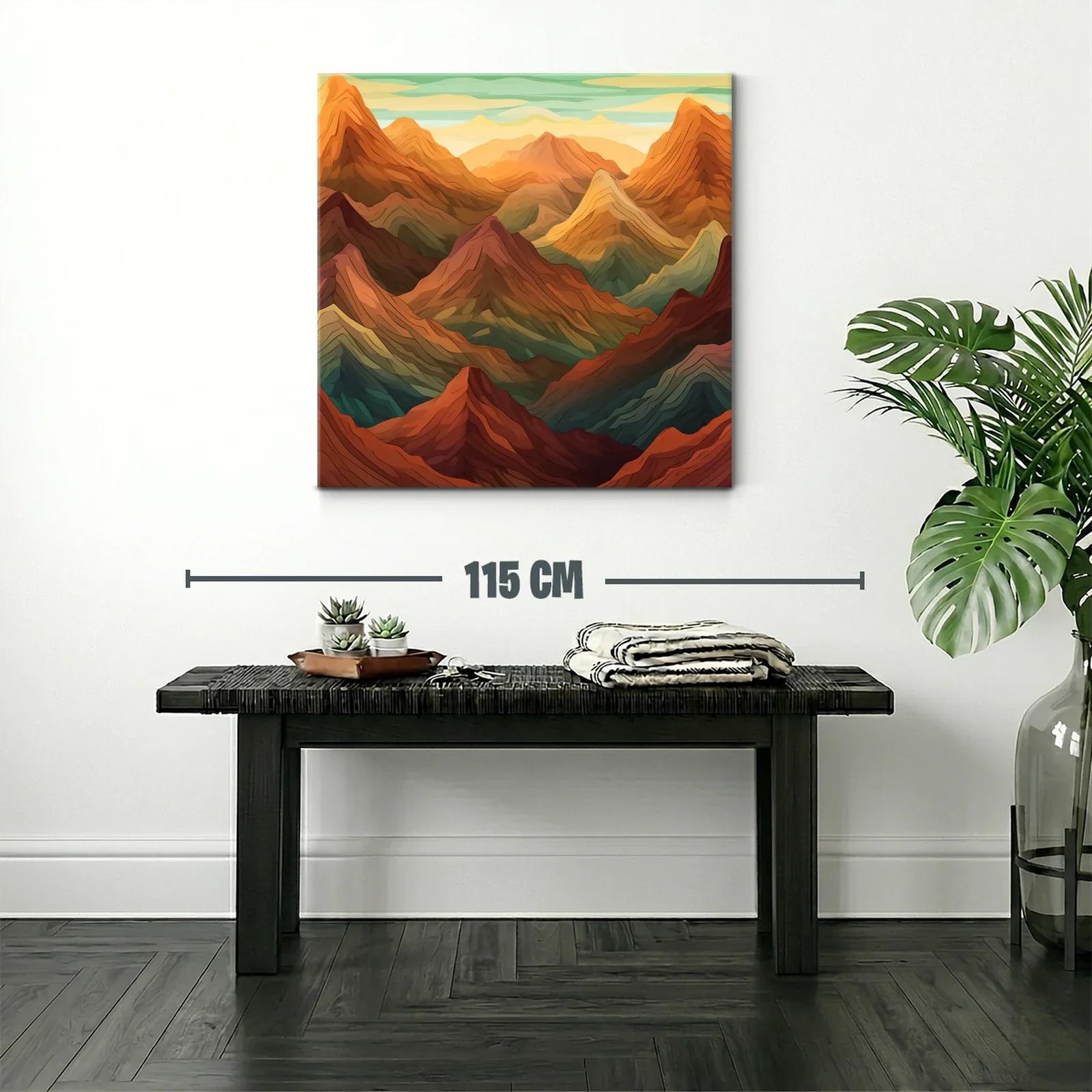 Montañas abstractas con tonos cálidos al atardecer — miniatura 2