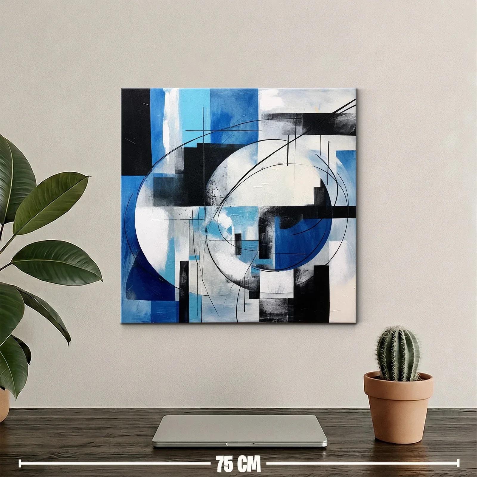 Composición abstracta en tonos azules y negros — miniatura 2