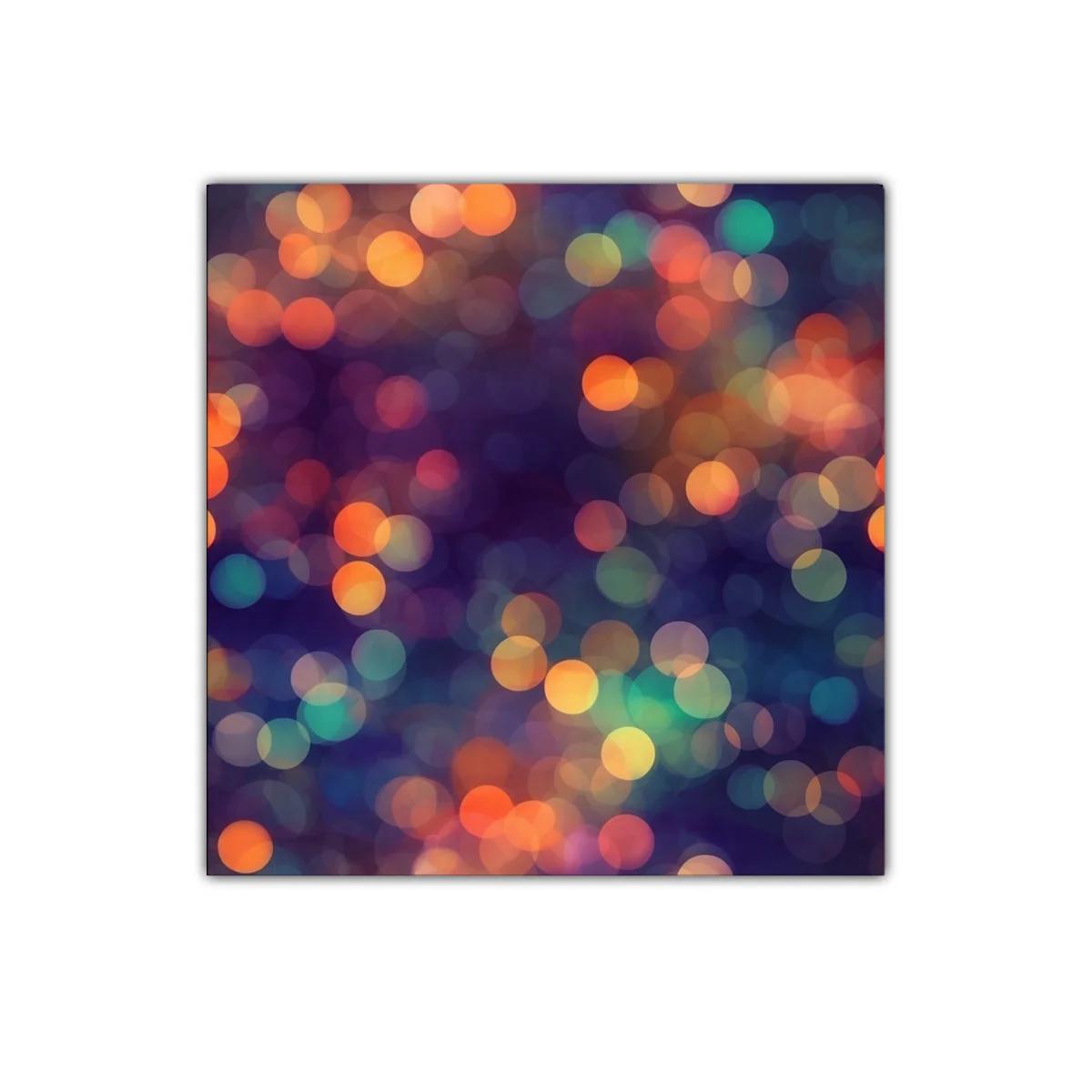 Cuadro decorativo con luces difusas en tonos cálidos y fríos — imagen principal