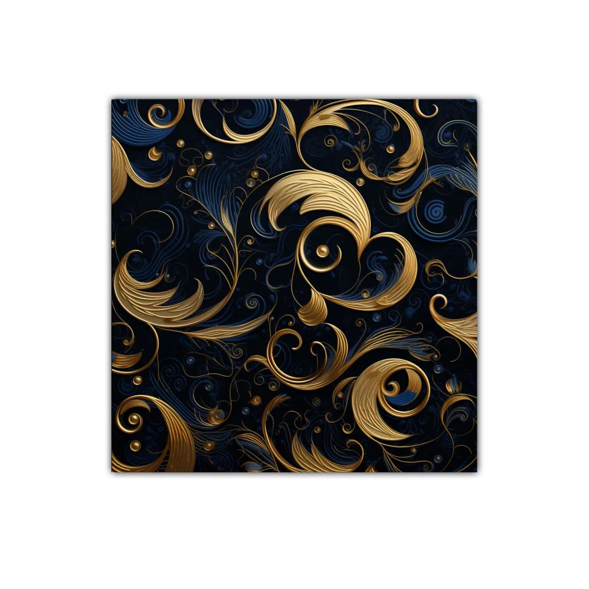 Diseño ornamental con elegantes detalles dorados y azules — imagen principal