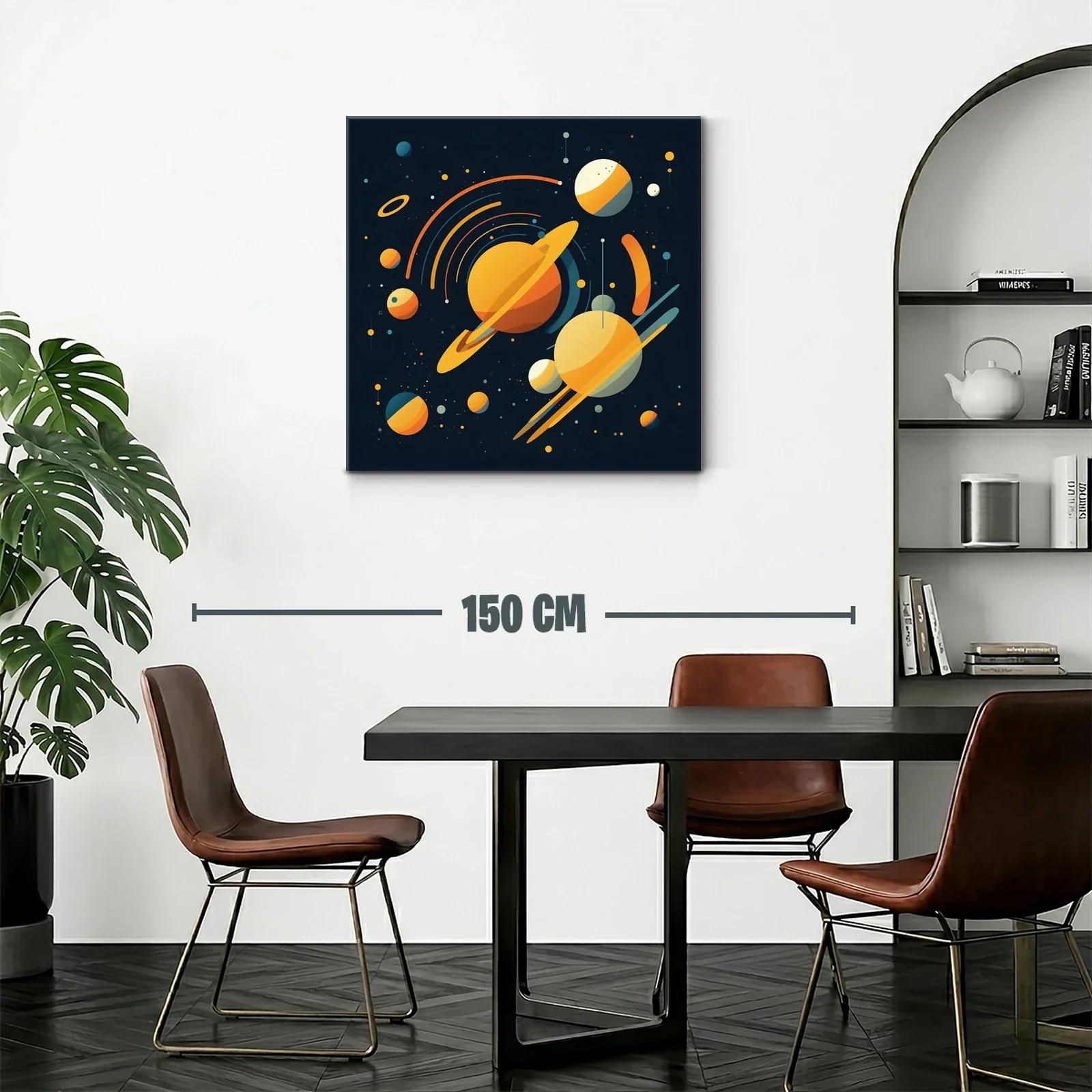 Composición abstracta de planetas en tonos cálidos — miniatura 2