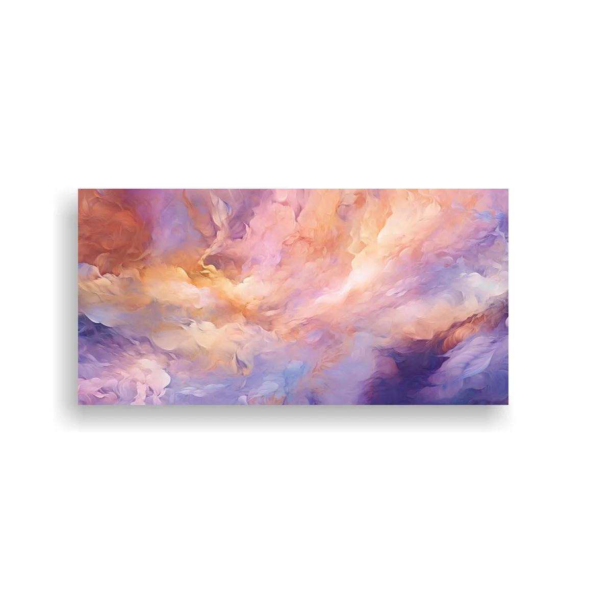 Cuadro nubes malva con luz cálida y azul violáceo — imagen principal
