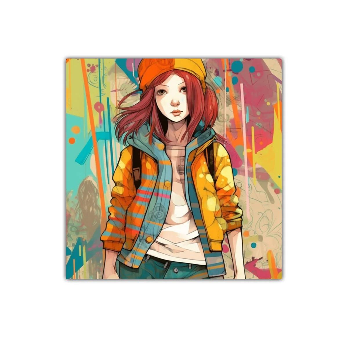 Cuadro juvenil con gráfica vibrante y estilo urbano — imagen principal