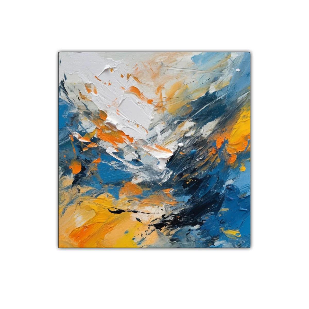 Cuadro abstracto con tonos vibrantes y contrastes intensos — imagen principal