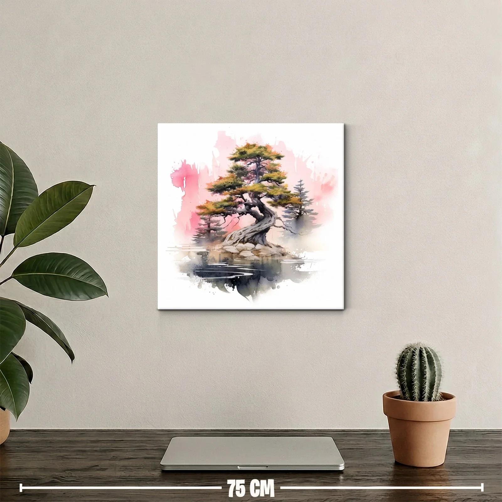 Árbol solitario con reflejo en lago sereno y tonos suaves — miniatura 2