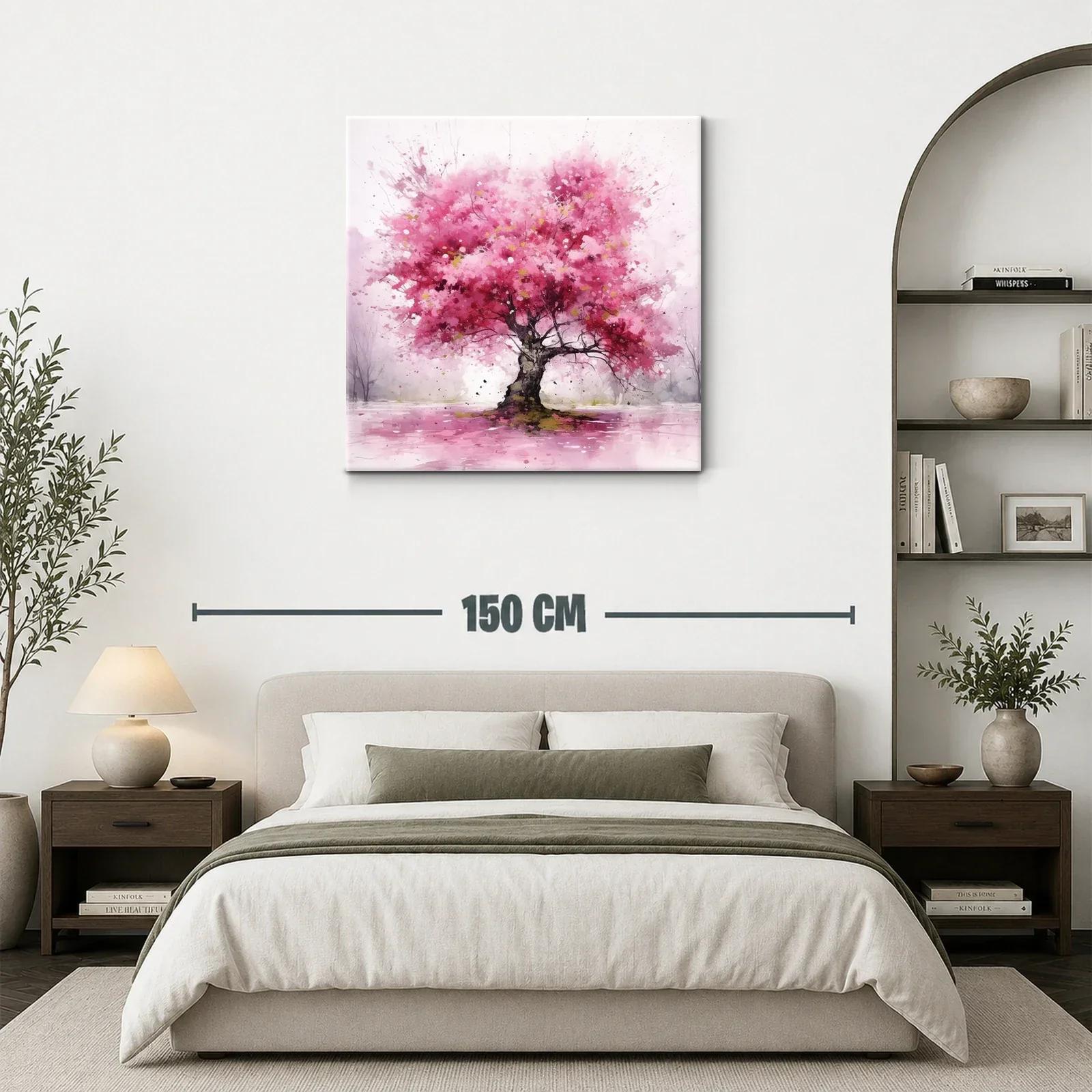 Árbol de flores rosas que llena de vida el espacio — miniatura 3