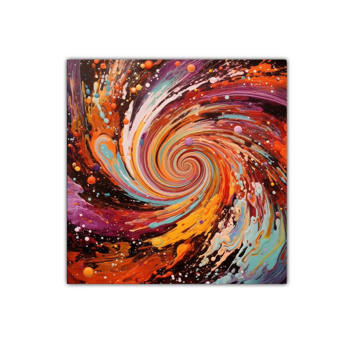 Explosión de color en espiral vibrante y dinámica