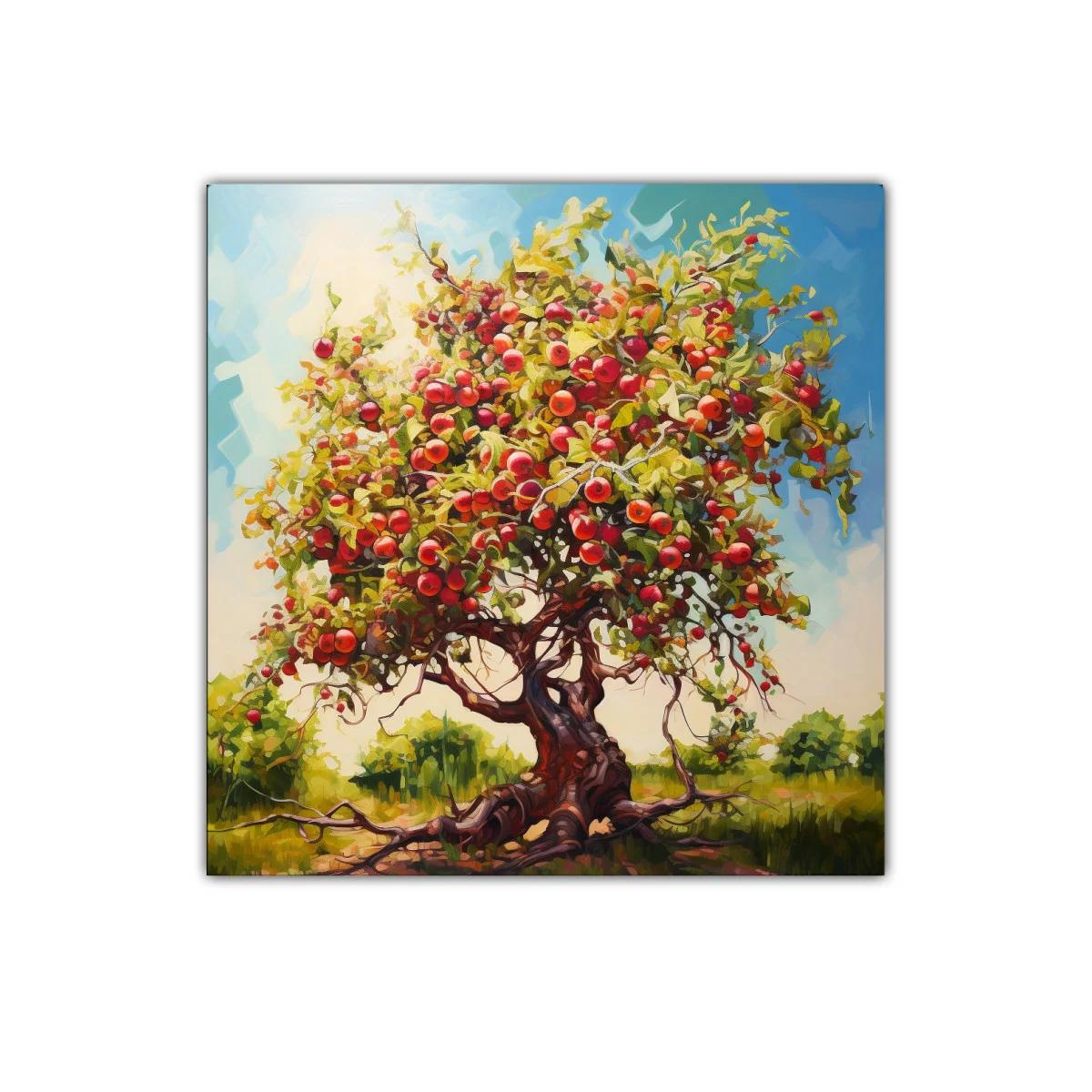 Árbol rebosante de manzanas en paisaje soleado — imagen principal