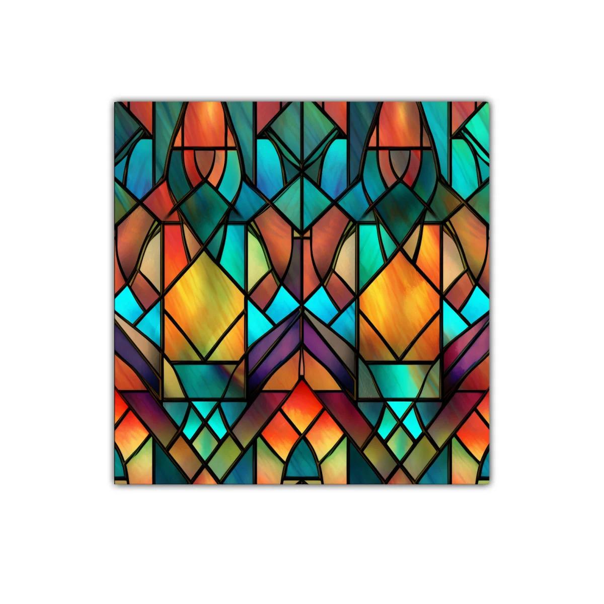 Composición abstracta vibrante con formas geométricas y colores intensos — imagen principal