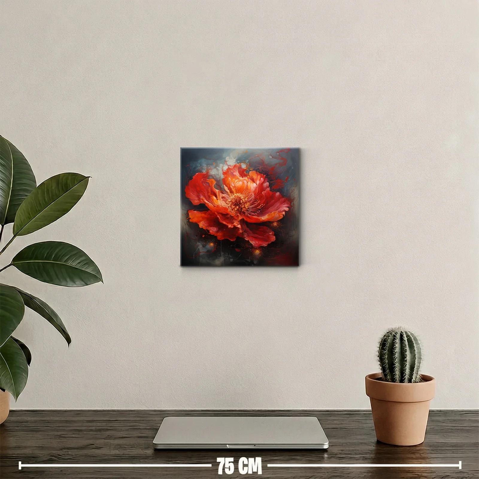 Florecer intenso en rojo vibrante con energía dinámica — miniatura 2