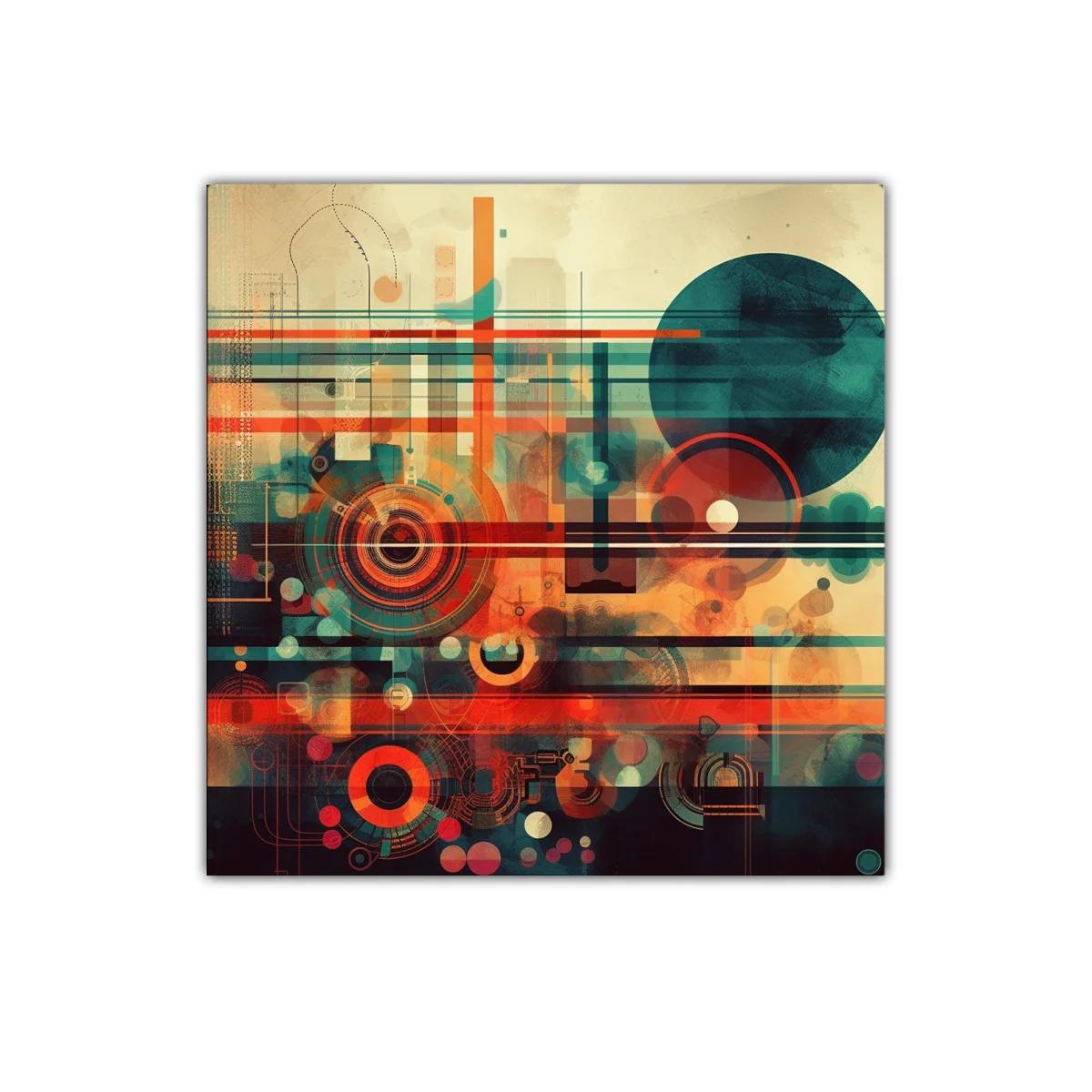 Composición abstracta geométrica con vibrantes contrastes — imagen principal