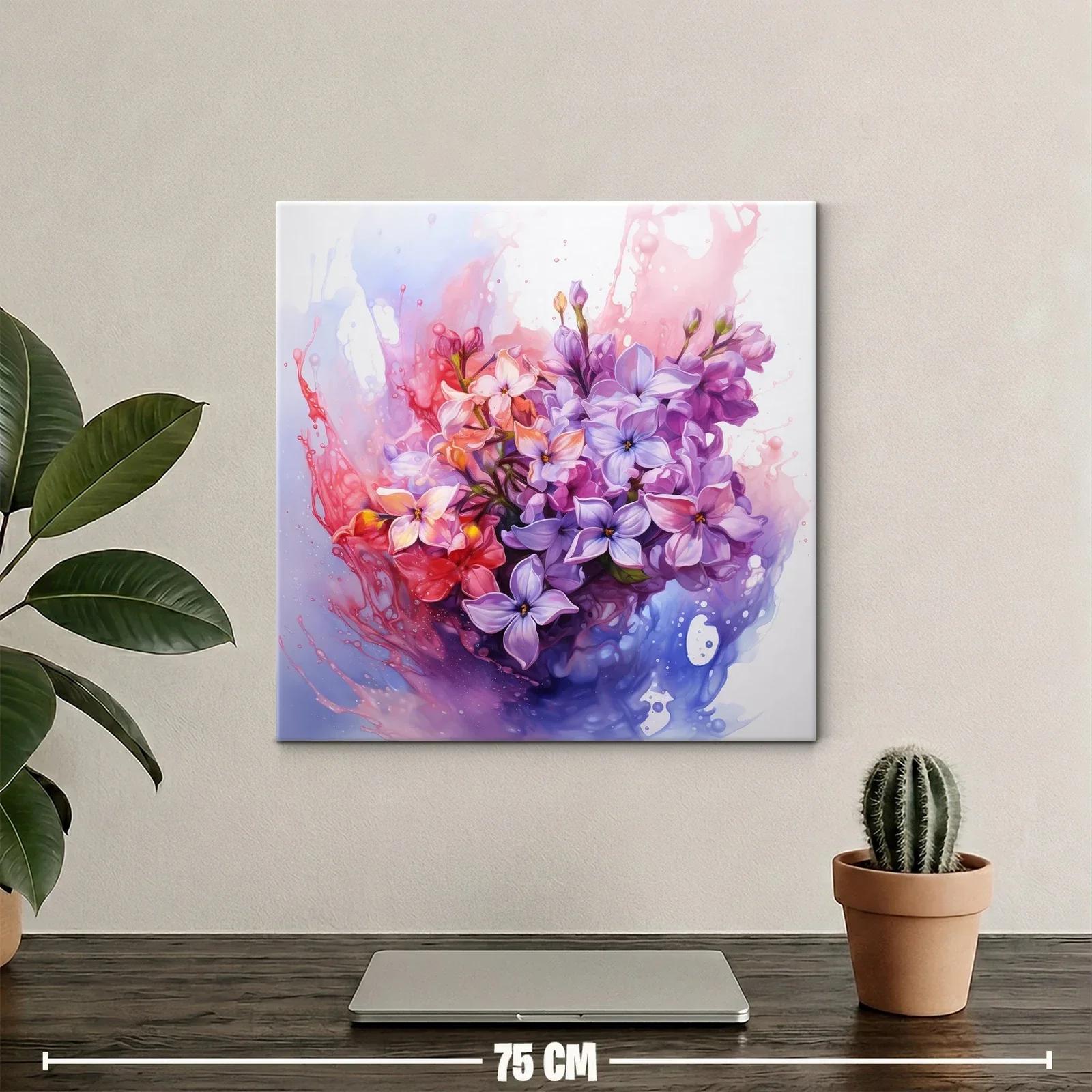 Bouquet vibrante con flores en tonos pastel y púrpura — miniatura 2