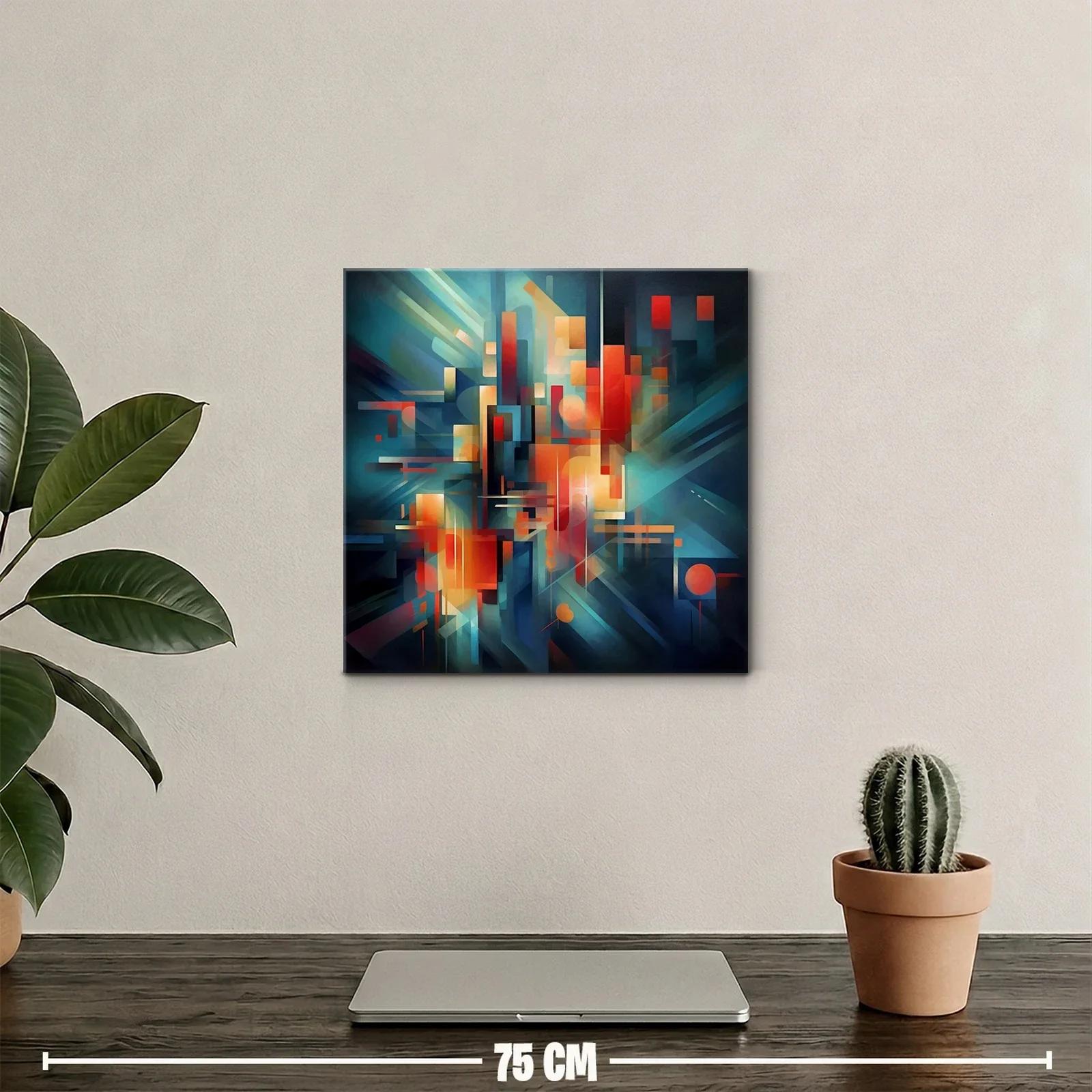 Composición abstracta con luces y formas geométricas vibrantes — miniatura 2