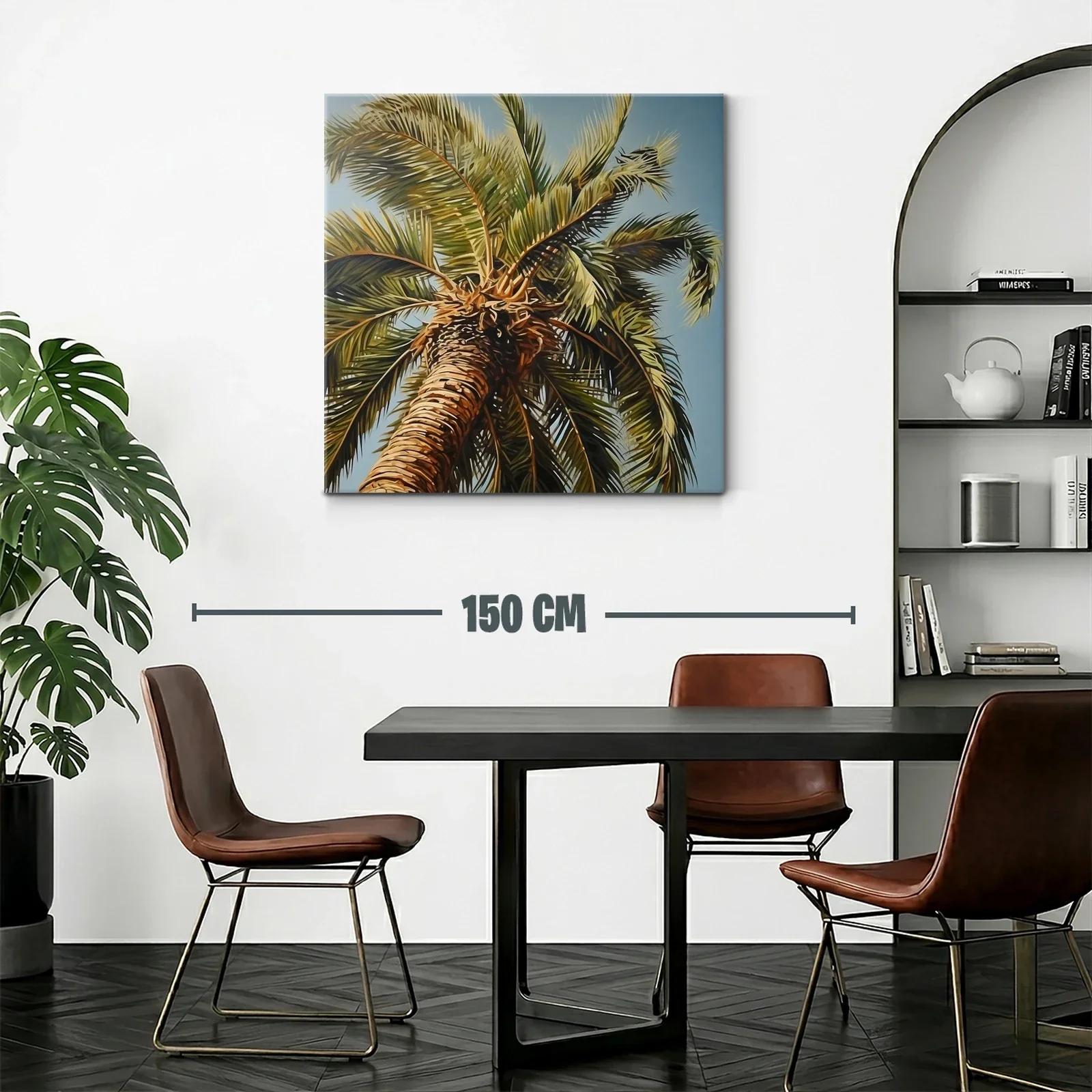 Elegancia Tropical con Palmas en Cielo Azul Claro — miniatura 2