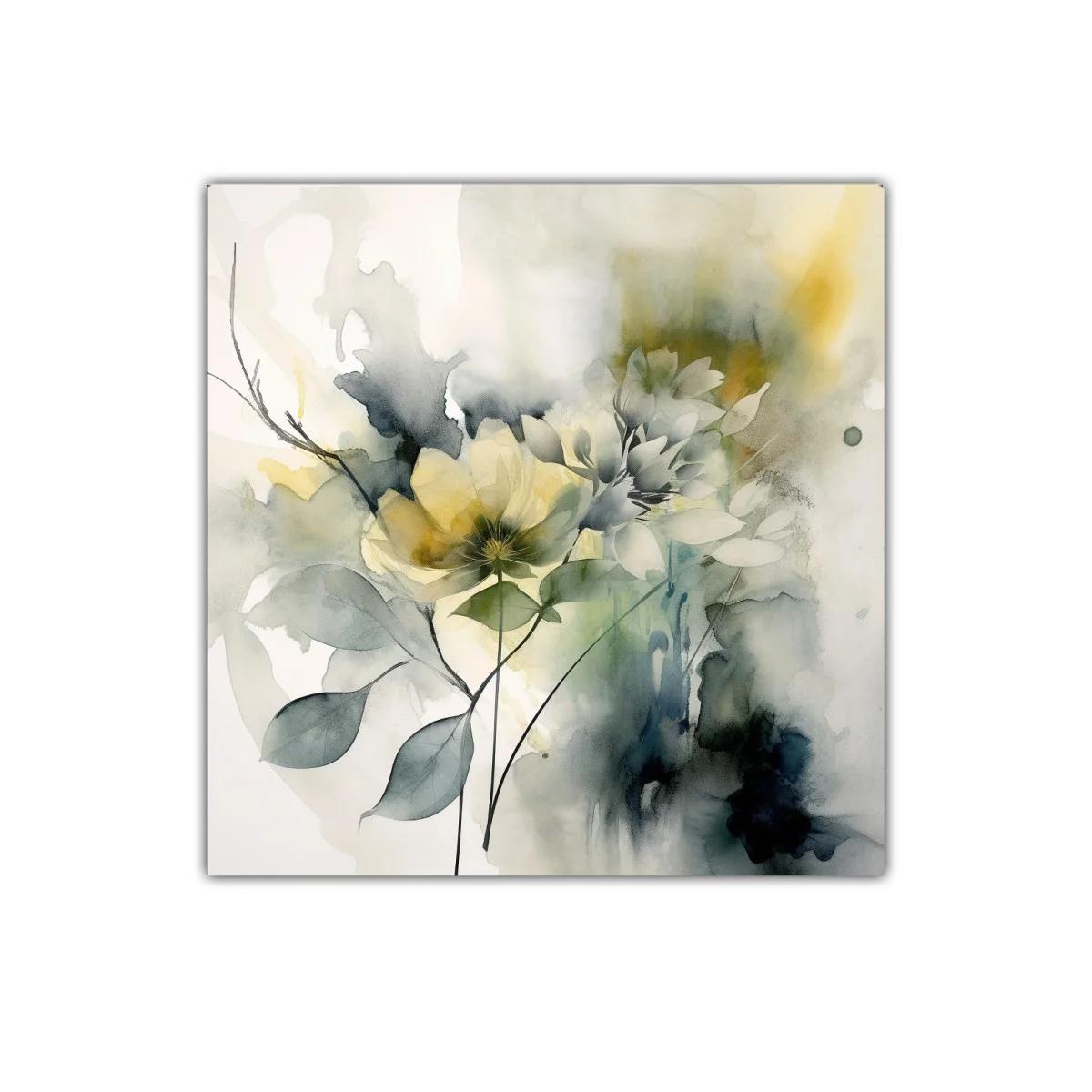 Cuadro decorativo floral en tonos suaves y elegantes