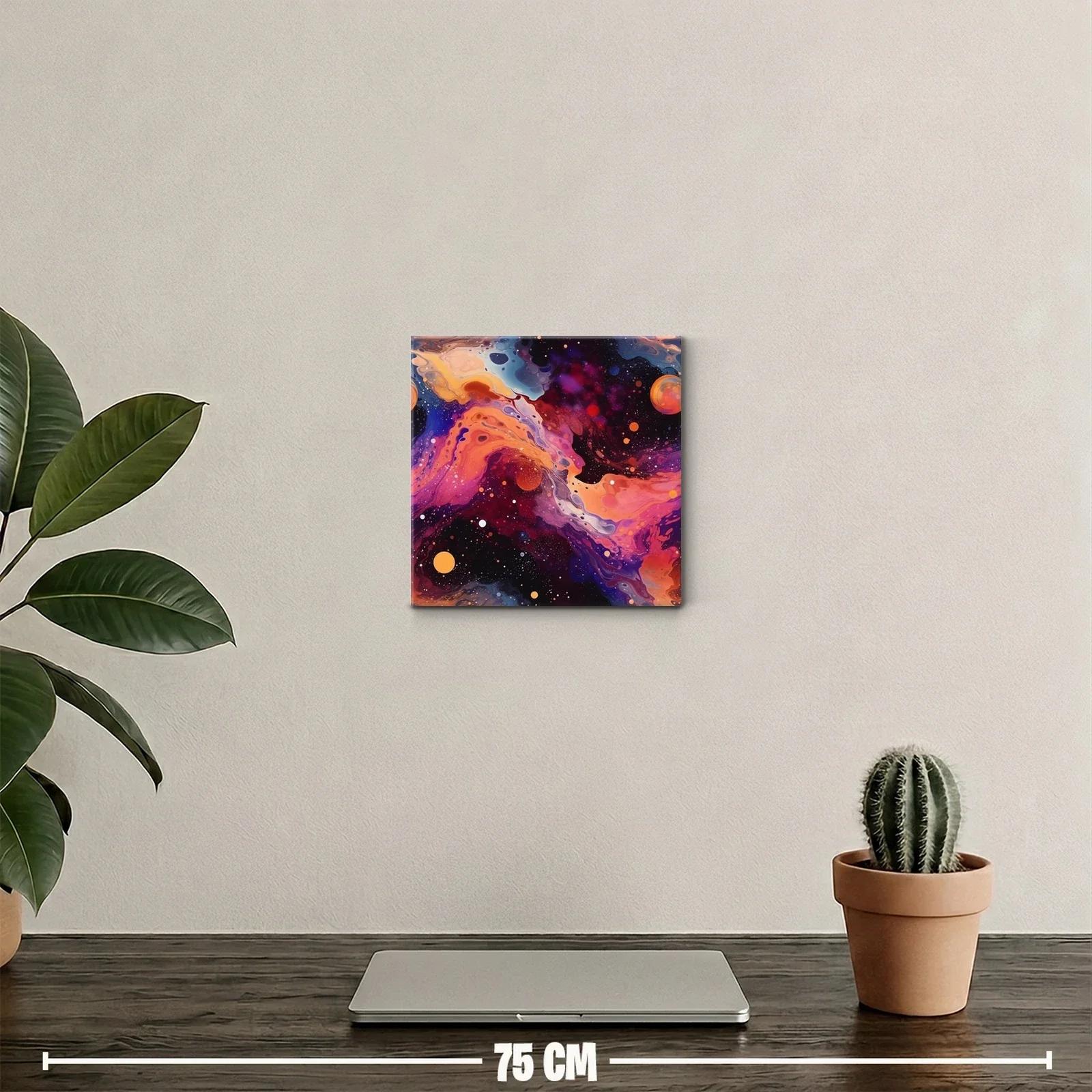 Explosión de colores cósmicos en vibrante danza abstracta — miniatura 2