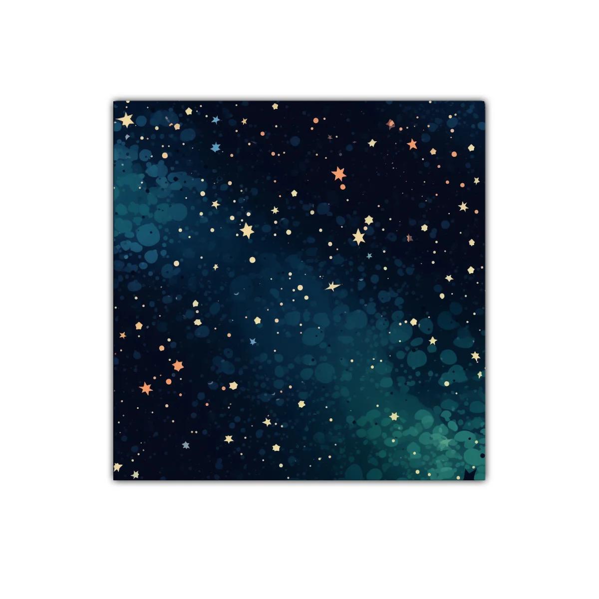 Cuadro Estrellas Brillantes en Fondo Azul Profundo