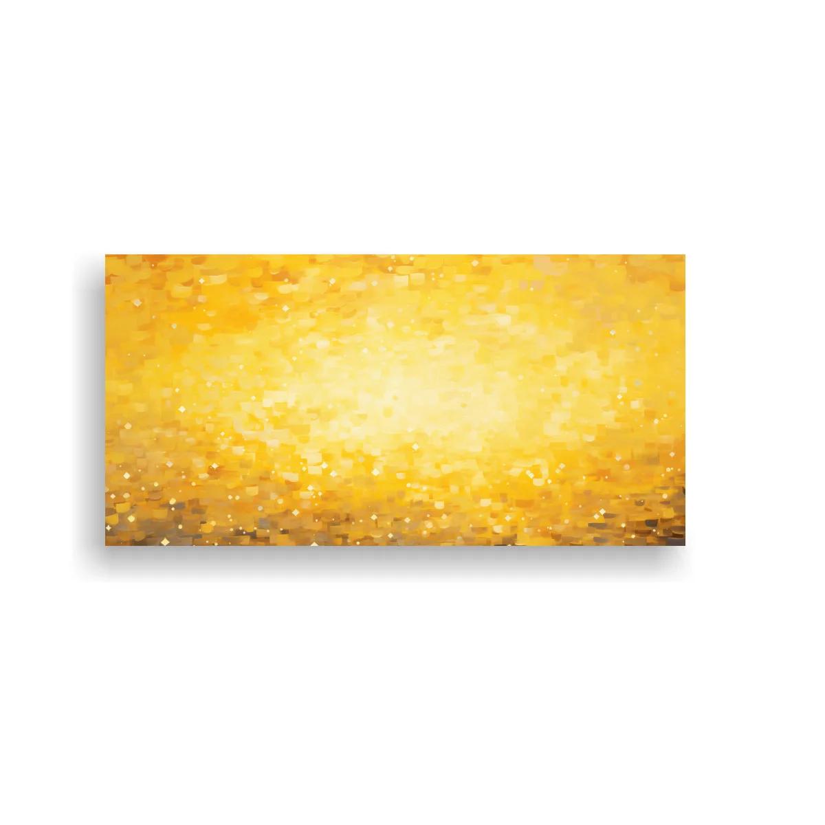 Cuadro resplandor dorado abstracto con tonos ocres