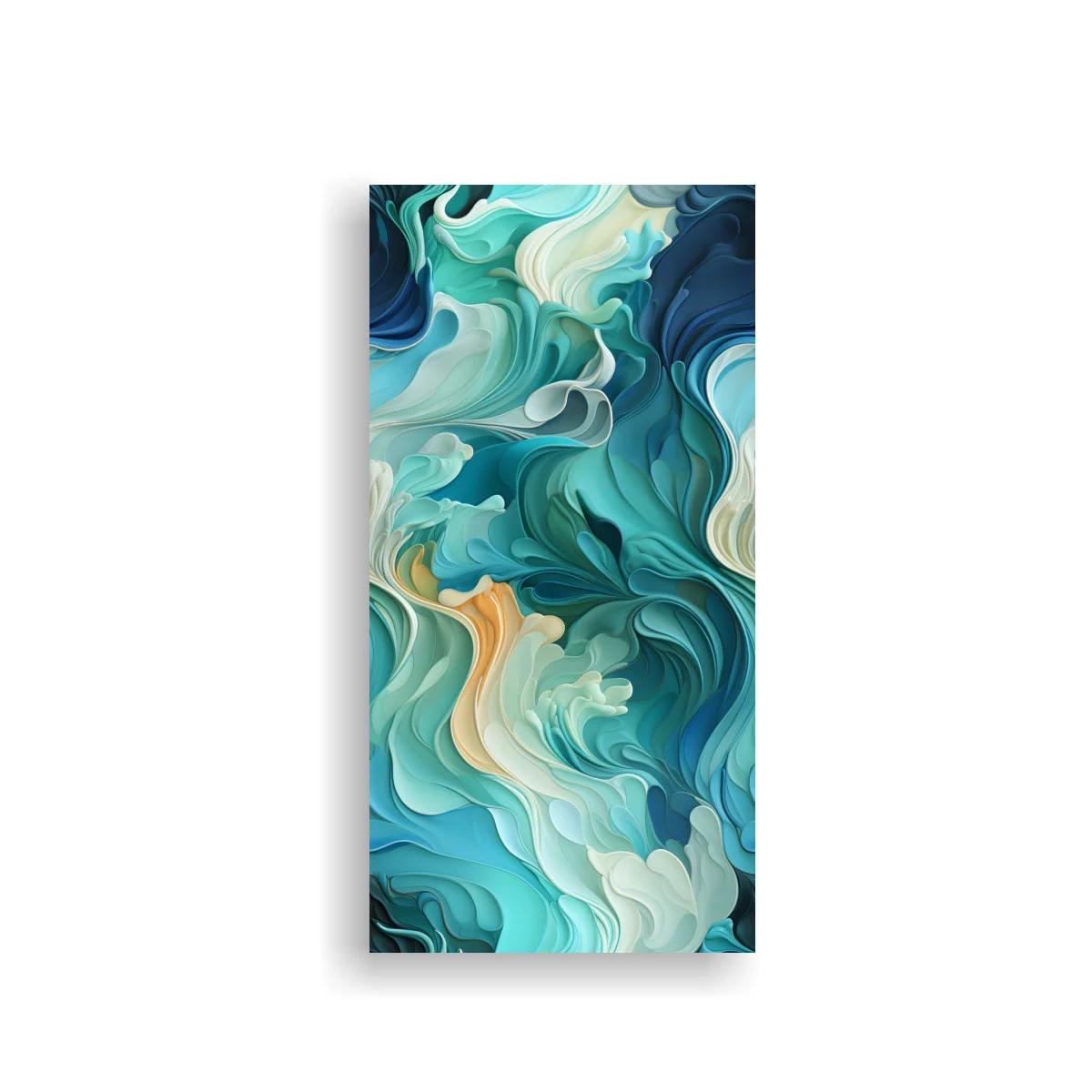 Cuadro olas abstractas con remolinos suaves