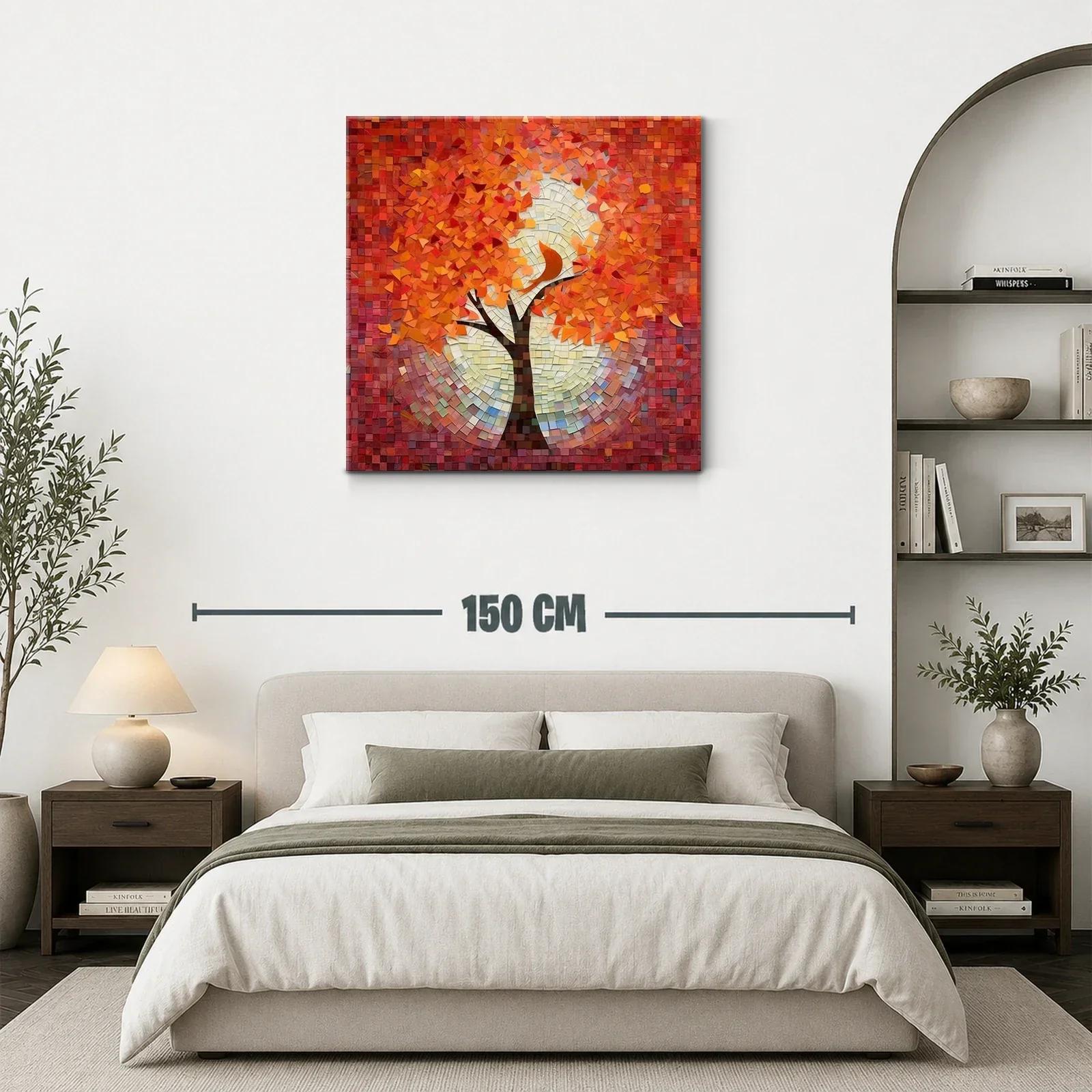 Árbol en tonos cálidos con fondo vibrante y abstracto — miniatura 3