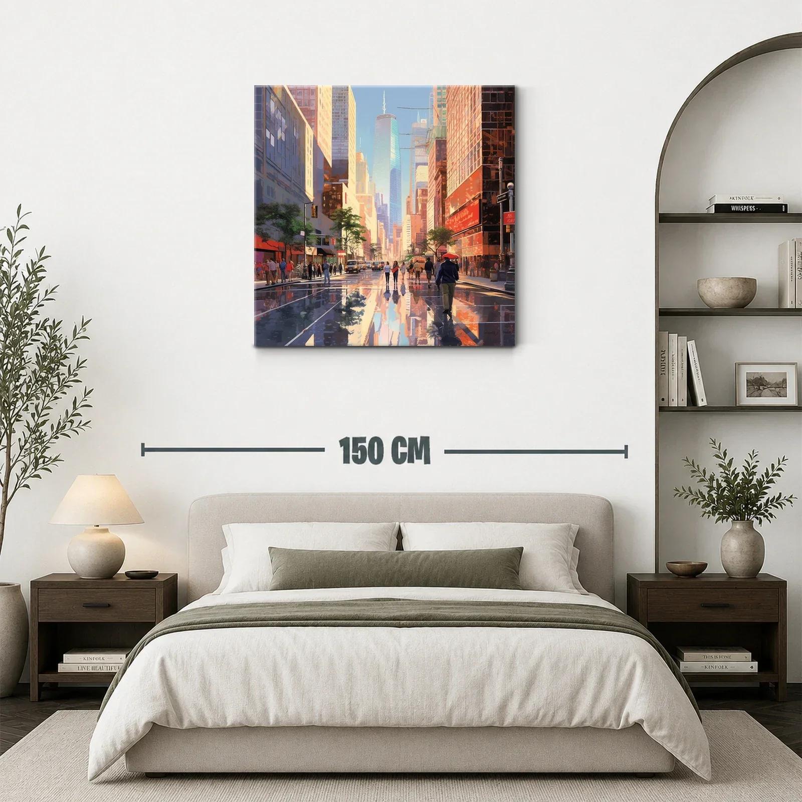 Atardecer urbano con reflejos vibrantes en ciudad moderna — miniatura 3