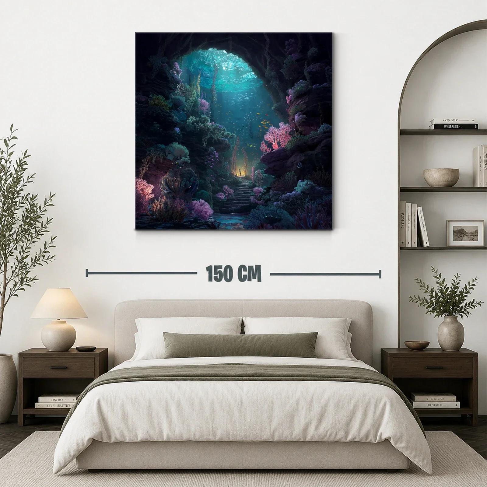 Misteriosa cueva submarina con vibrante vida marina — miniatura 3
