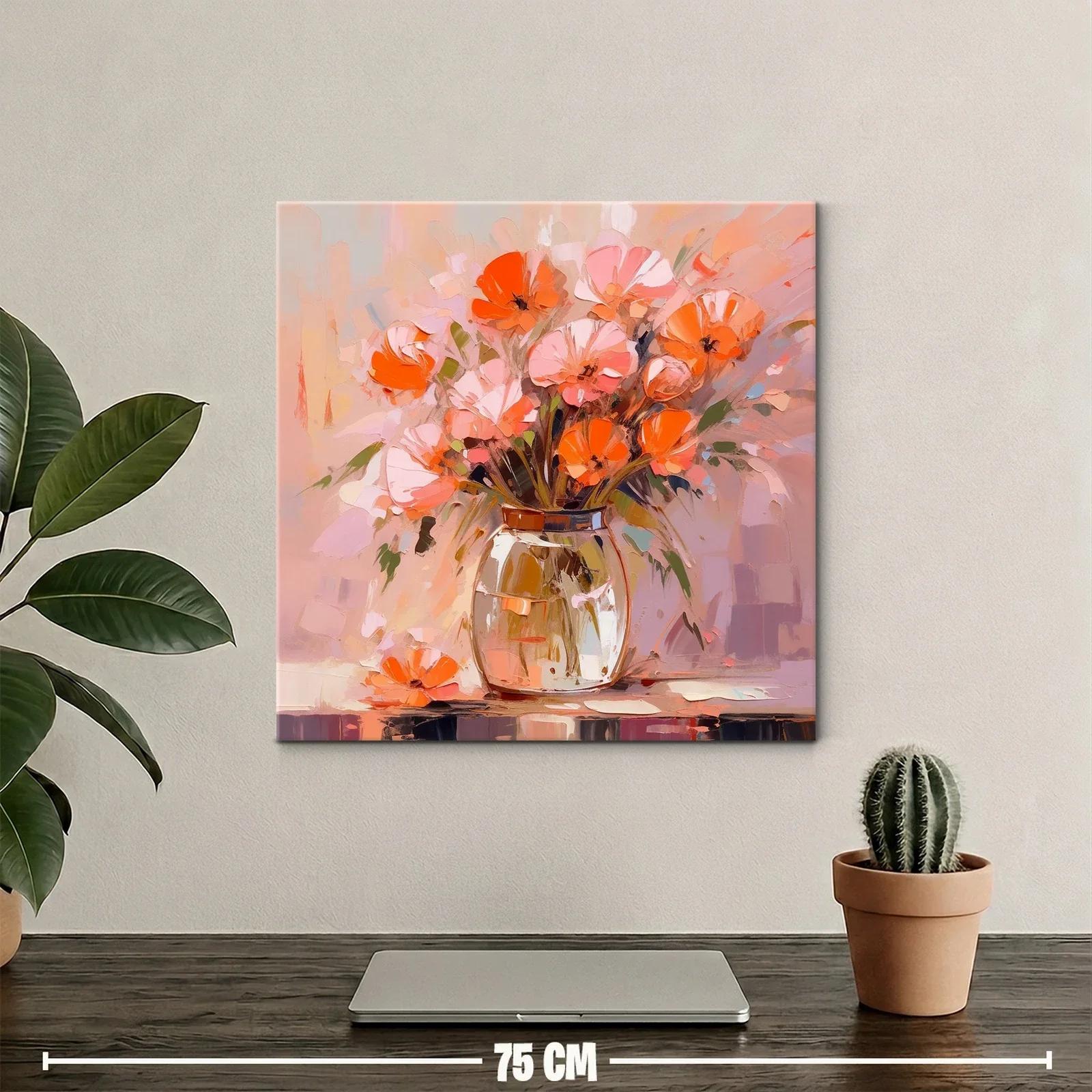 Cuadro floral con bouquet en tonos cálidos y suaves — miniatura 2