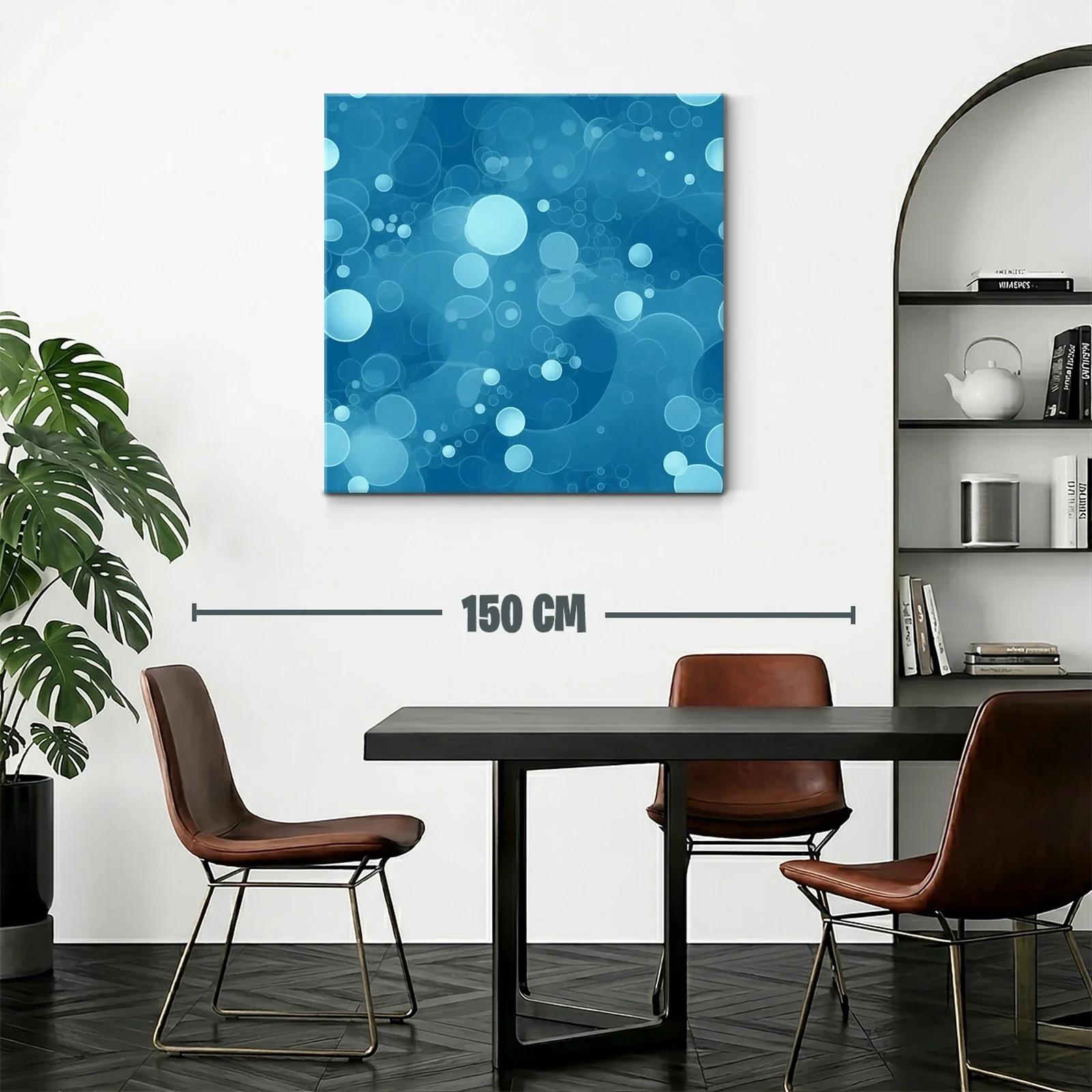 Composición abstracta de burbujas en tonos azul celeste — miniatura 2