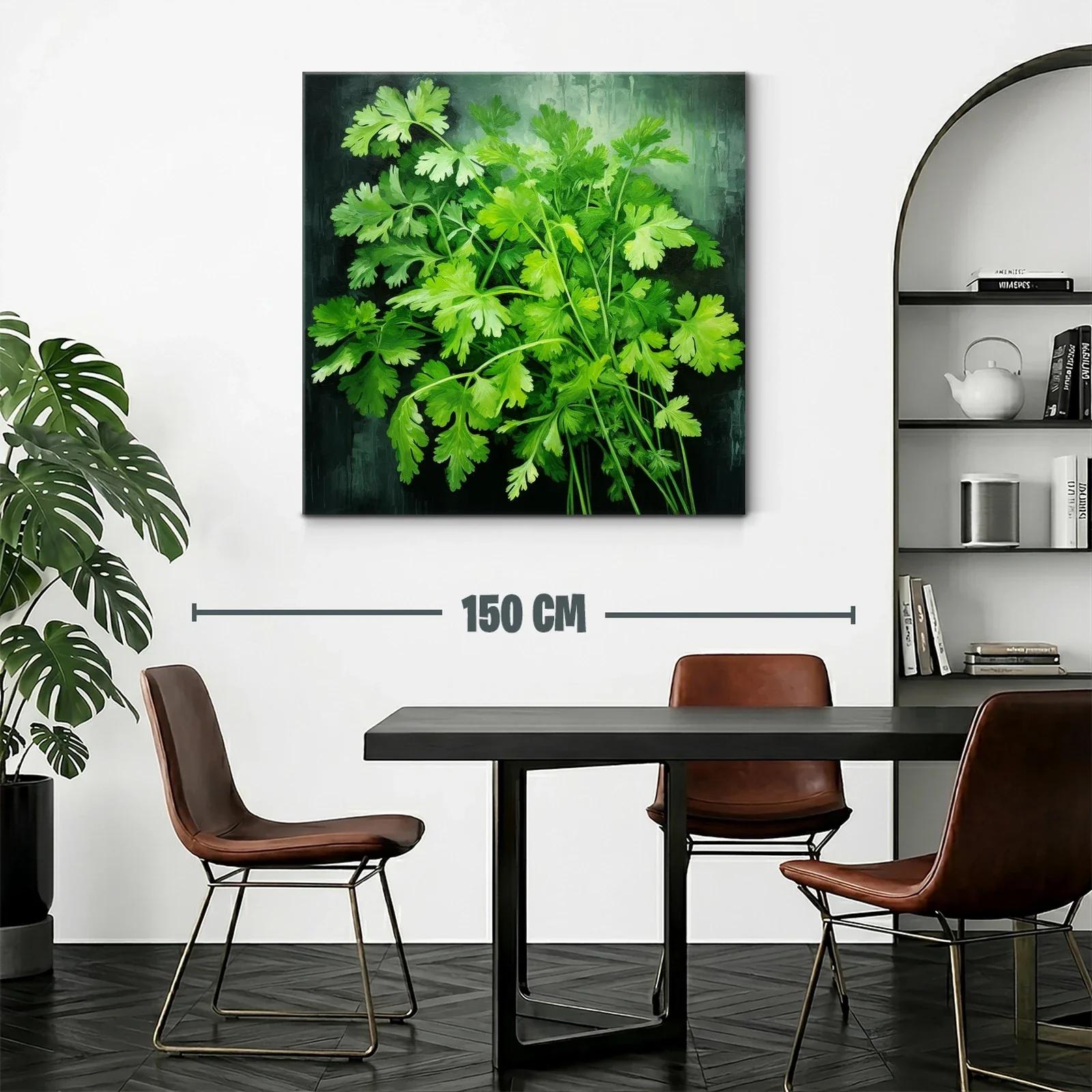 Cuadro con ramo verde de hojas frescas y naturales — miniatura 2