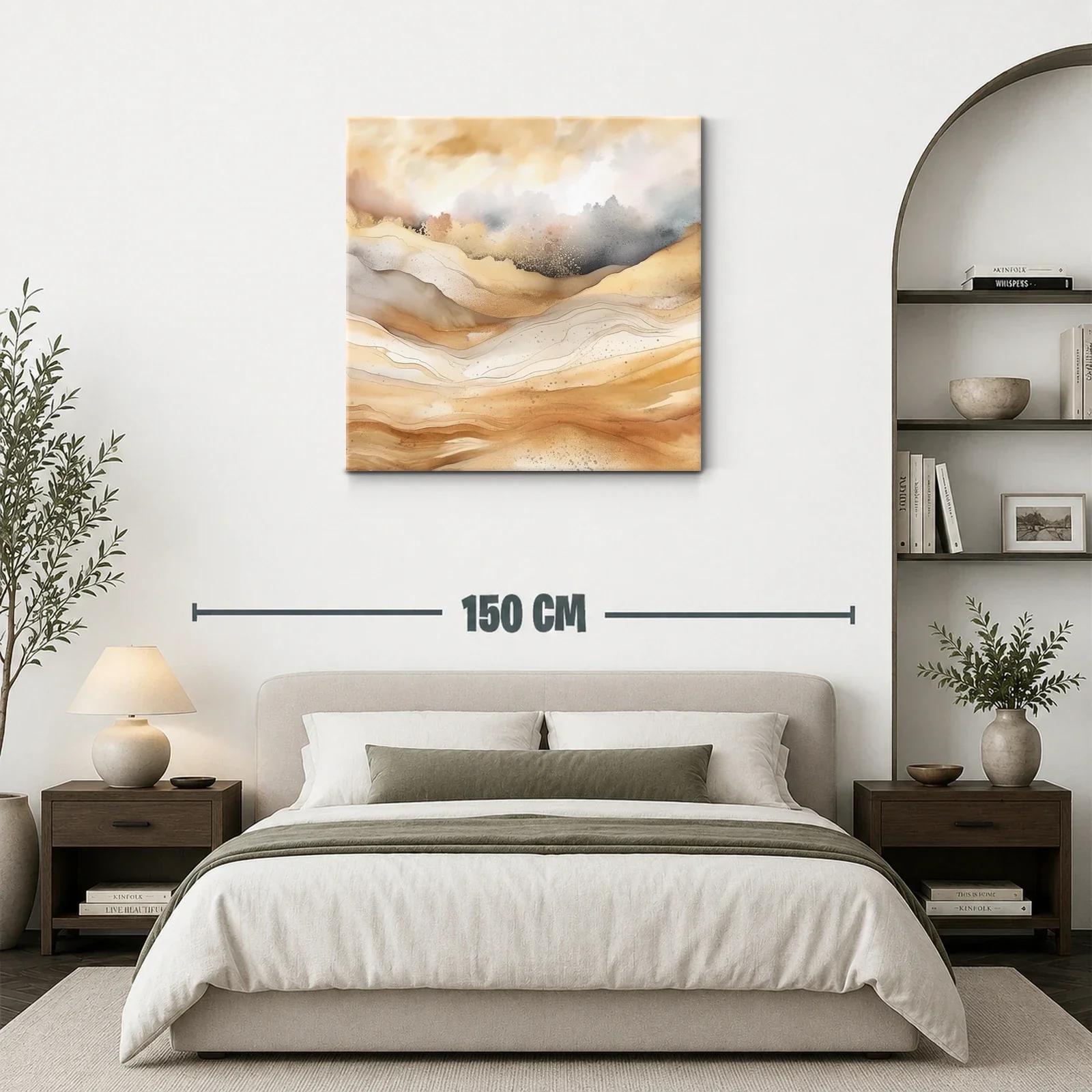 Paisaje abstracto en tonos tierra y neutros suaves — miniatura 3