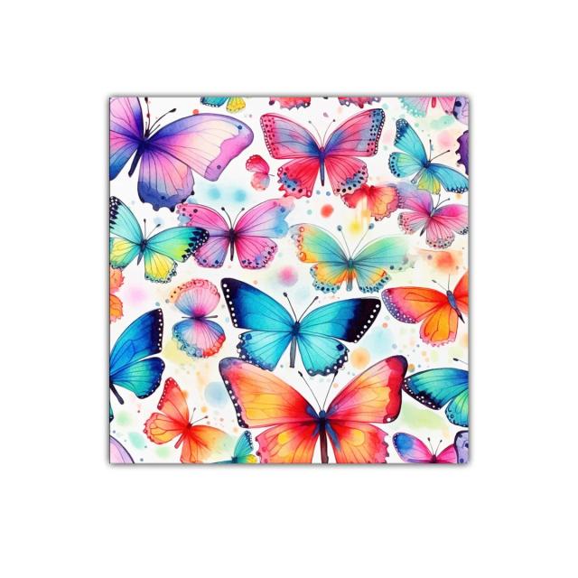 Cuadro decorativo con mariposas multicolor vibrantes y alegres
