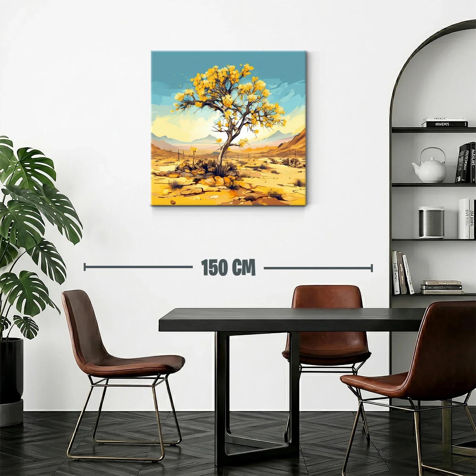 Árbol amarillo en paisaje desértico vibrante — miniatura 2