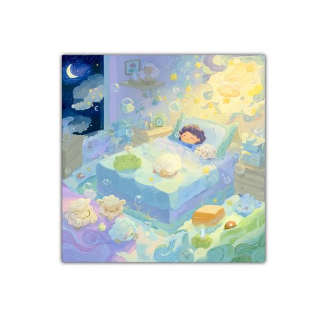 Dulces sueños entre estrellas y ovejas de ensueño