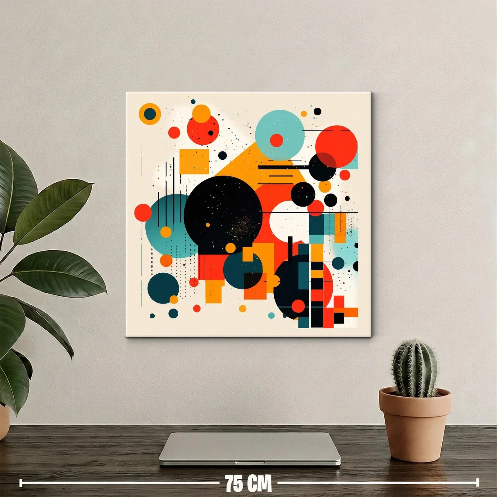 Composición abstracta con círculos y tonos vibrantes — miniatura 2