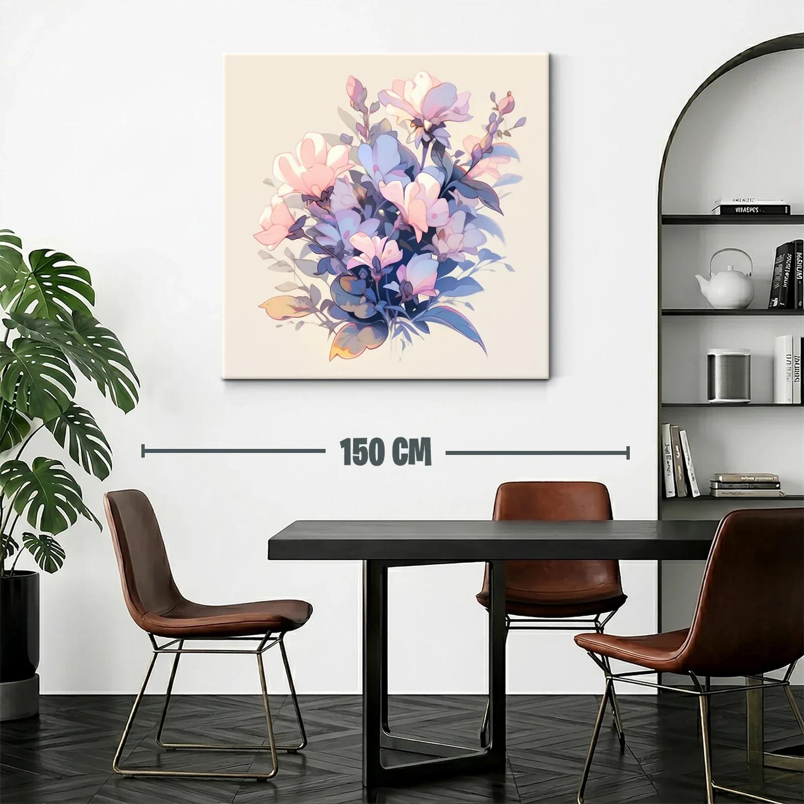 Delicado ramo floral en tonos pastel y azules suaves — miniatura 2