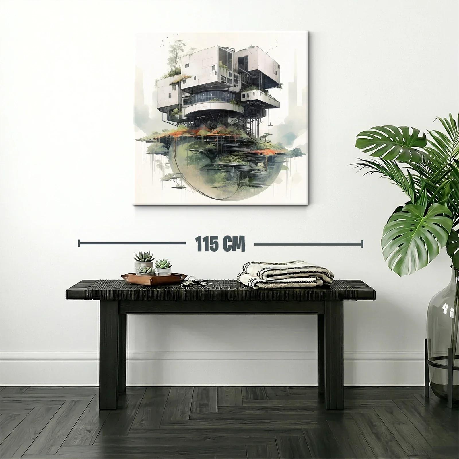 Arquitectura futurista integrada con naturaleza exuberante — miniatura 2