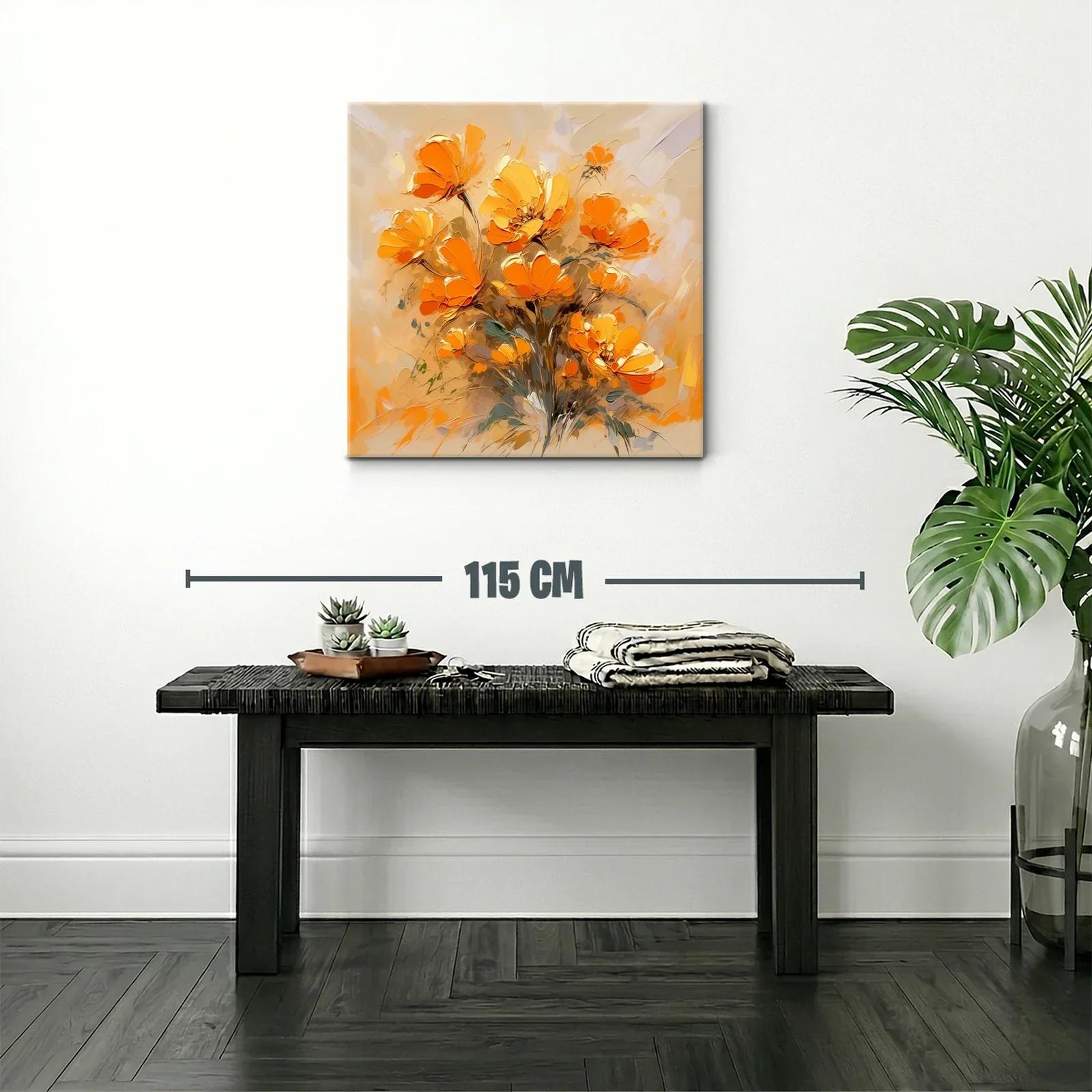 Ramo vibrante de flores cálidas en tonos naranjas y amarillos — miniatura 2