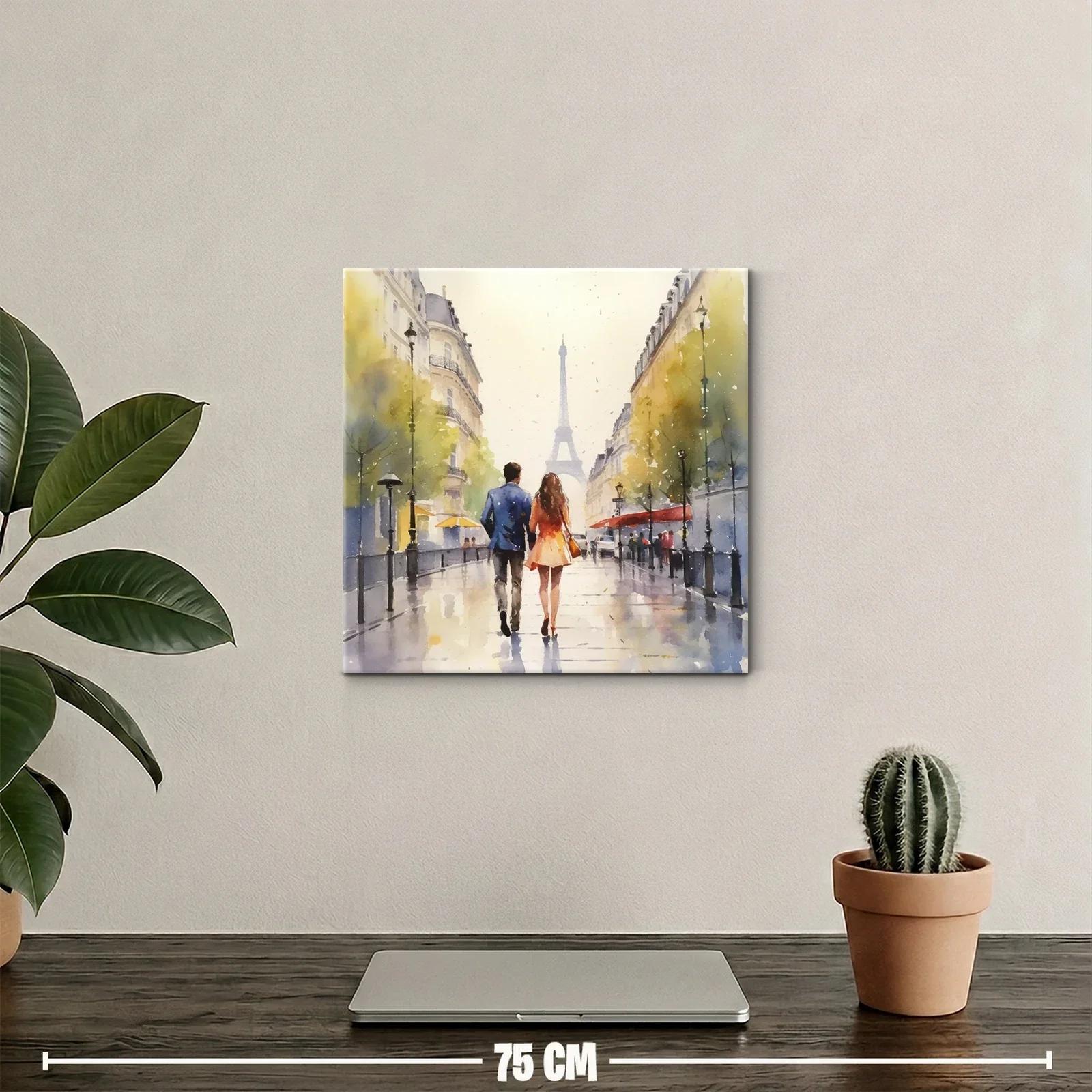 Romántico paseo en París con vista a la Torre Eiffel — miniatura 2