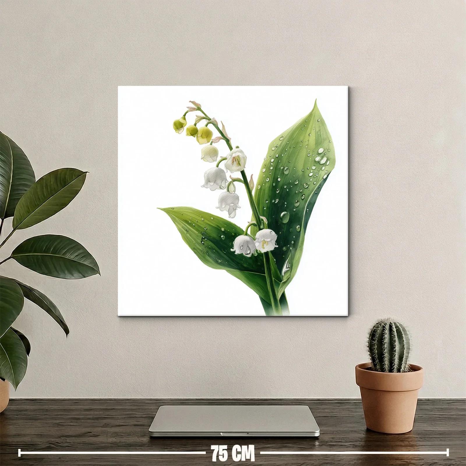 Elegancia natural de lirios de los valles con gotas de agua — miniatura 2