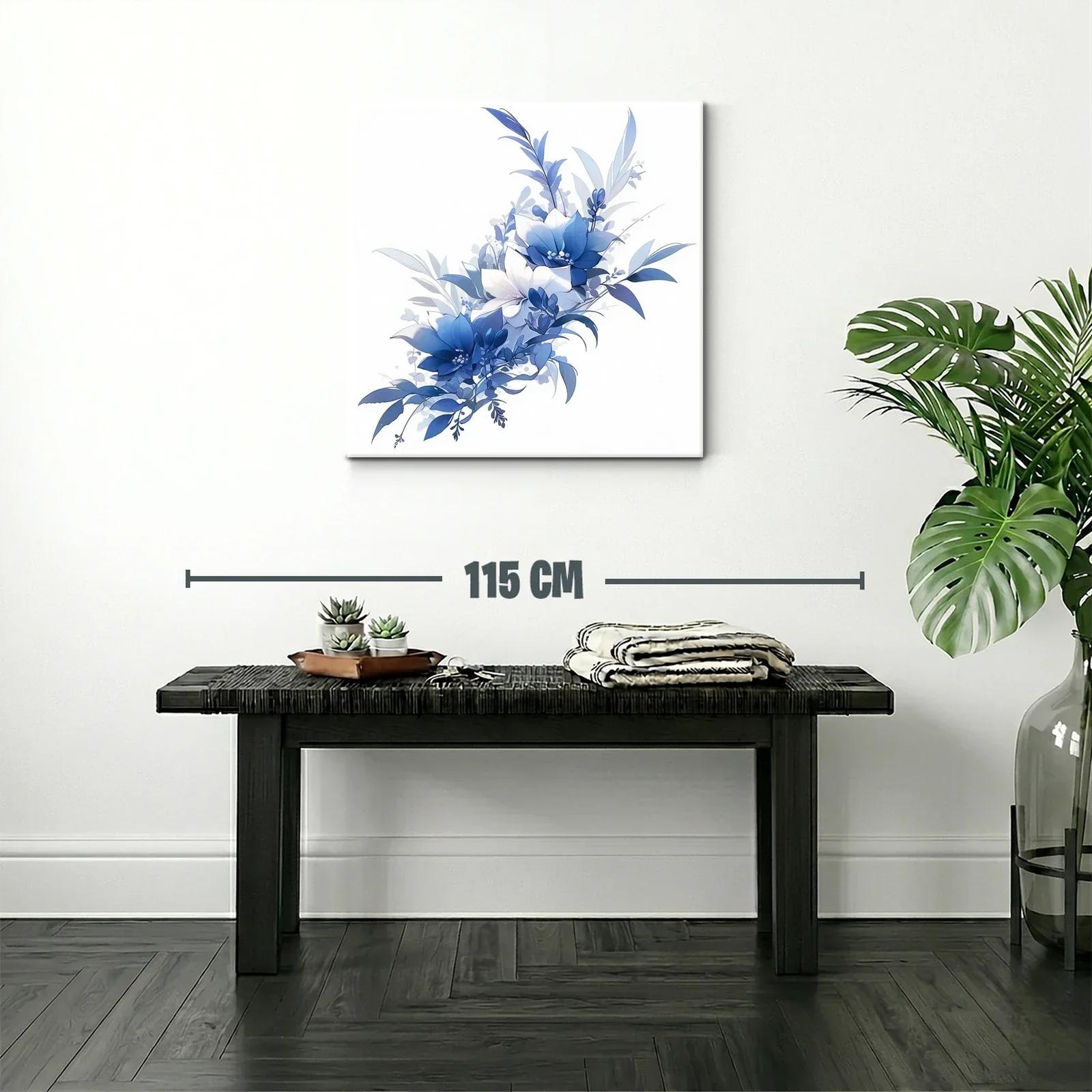 Composición floral elegante en tonos azules y blancos — miniatura 2