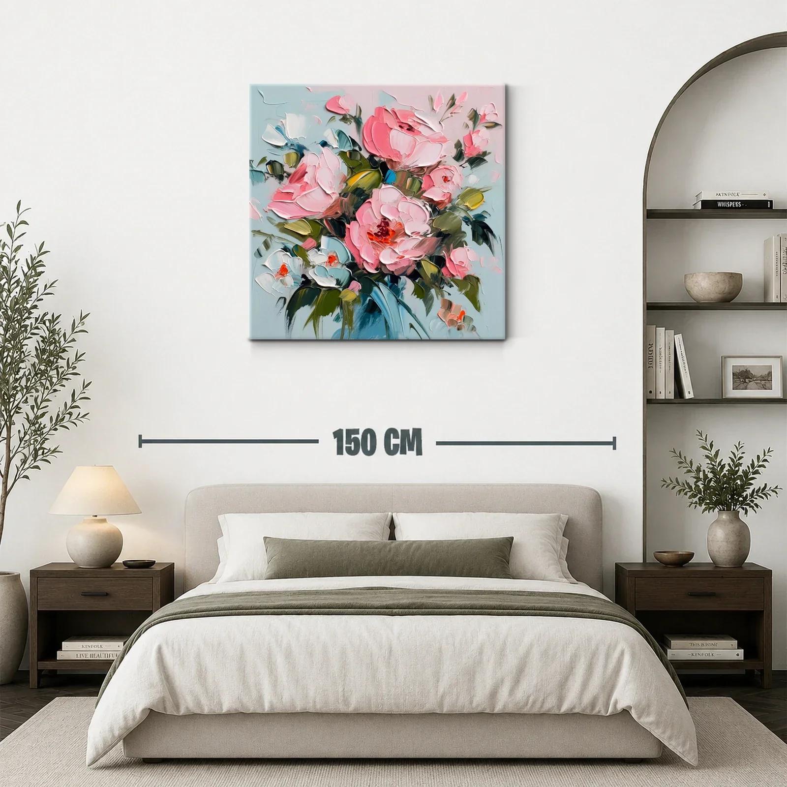 Ramo de flores en tonos rosa y blanco vibrantes — miniatura 3