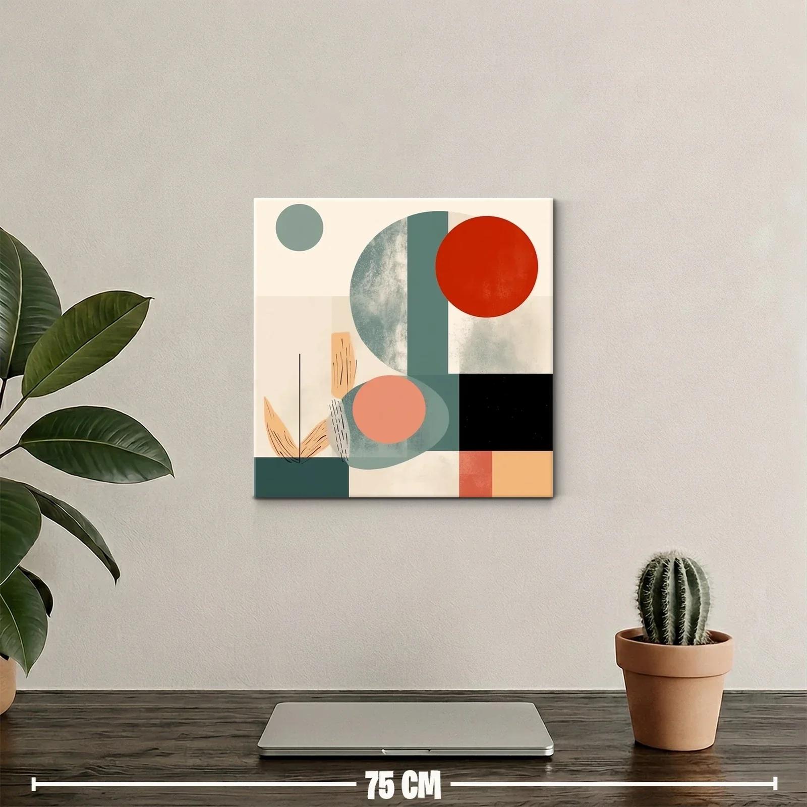 Composición abstracta con formas geométricas y tonos cálidos — miniatura 2