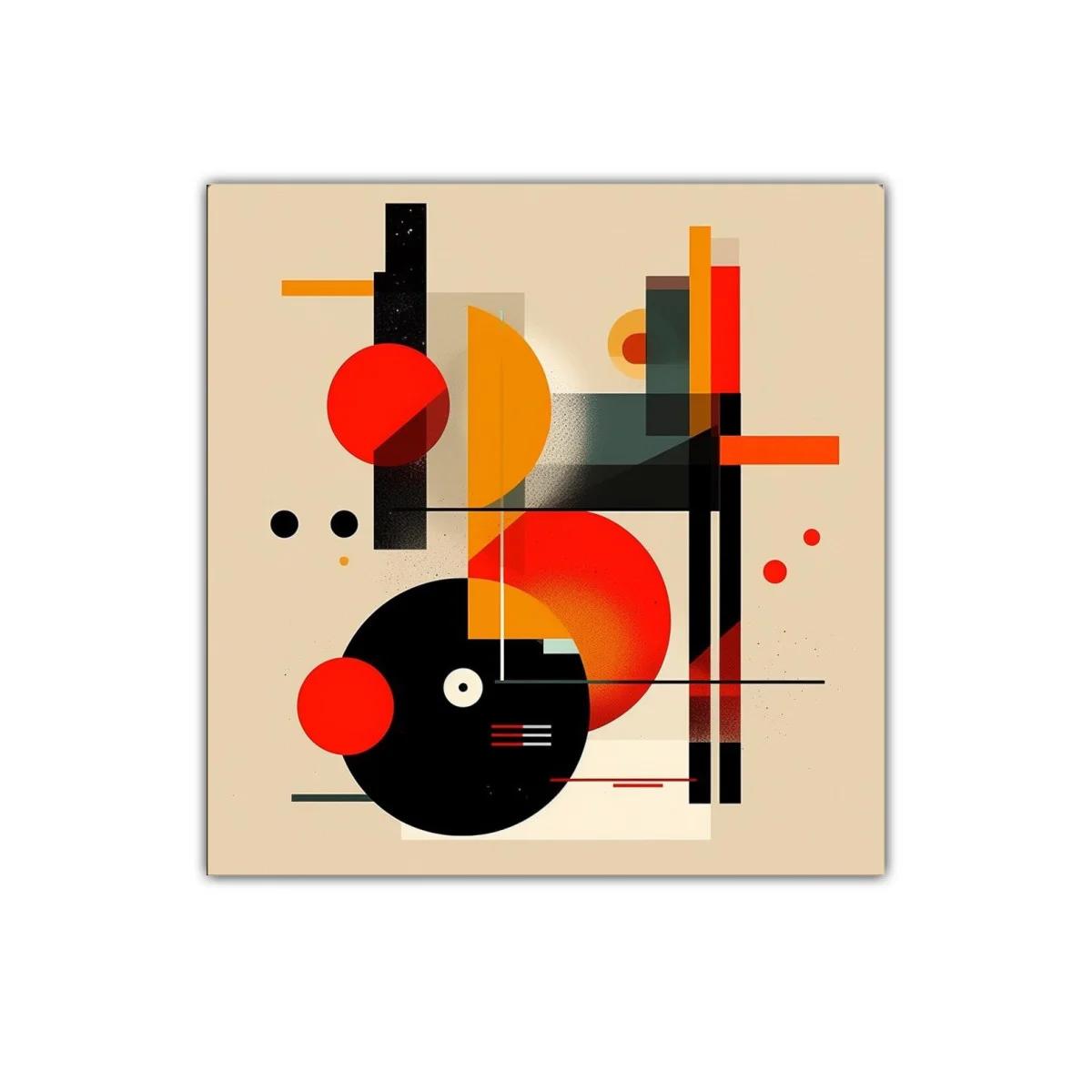 Composición abstracta con formas circulares y líneas geométricas — imagen principal