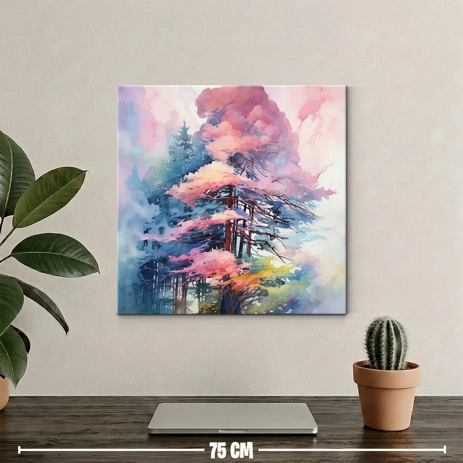 Árboles en tonos pastel en paisaje onírico — miniatura 2