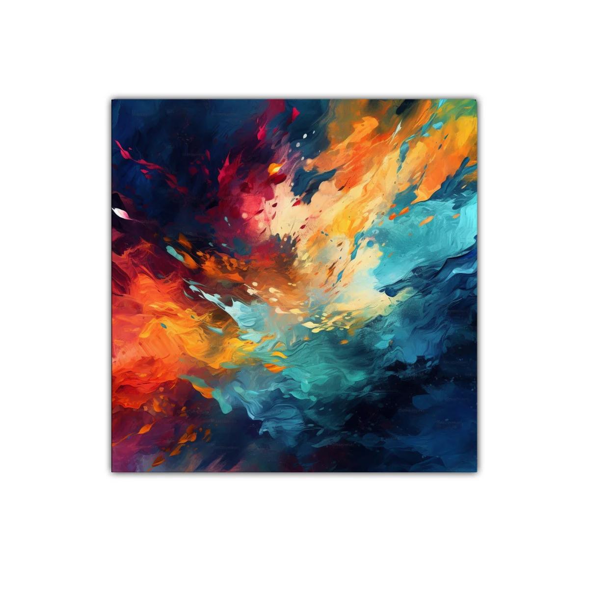 Explosión de color vibrante en arte abstracto moderno